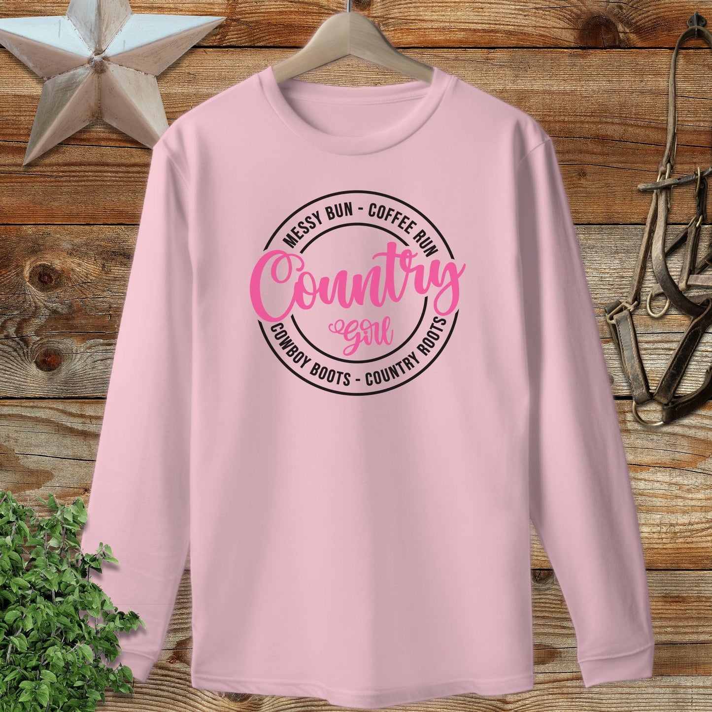 Messy Bun Coffee Run Long Sleeve Tee