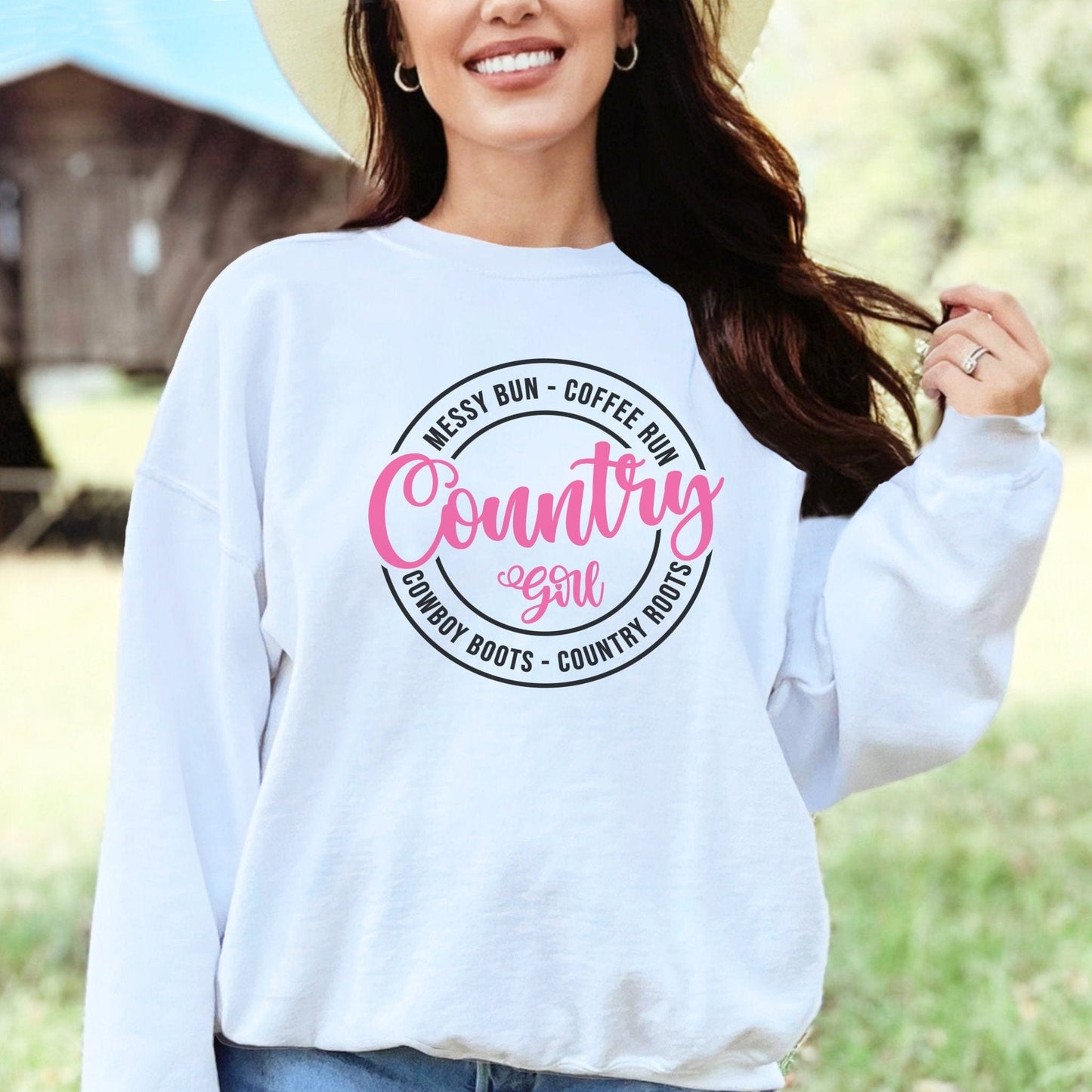 Messy Bun Coffee Run V-neck