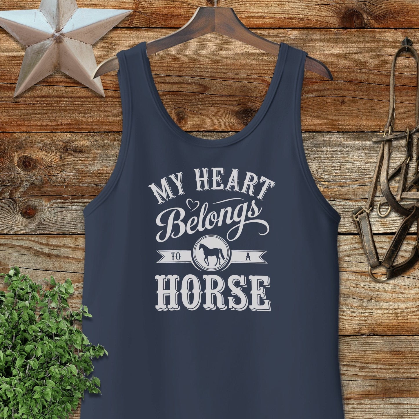 My Heart Belongs To A Horse Tank top