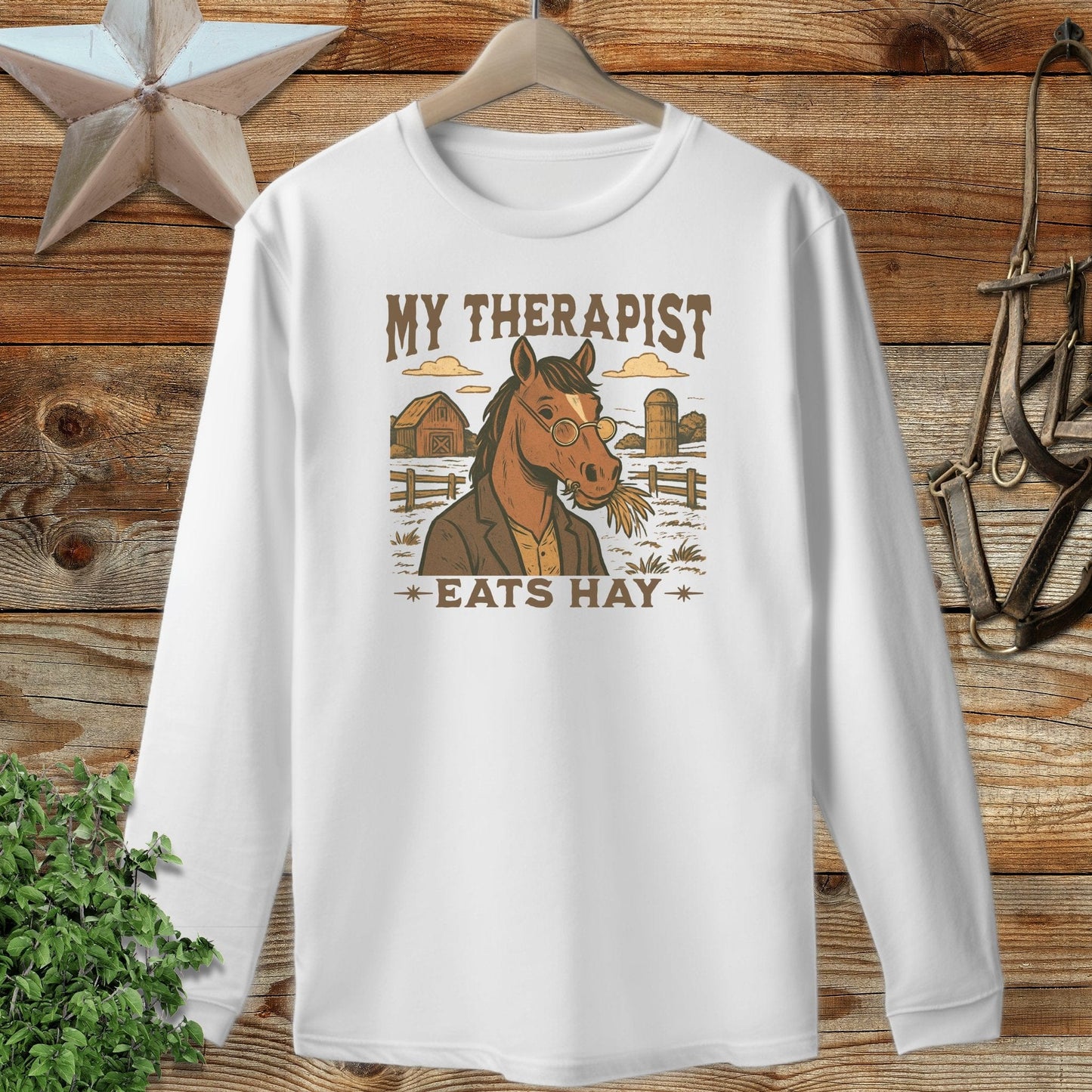 My Therapist Eats Hay Long Sleeve Tee