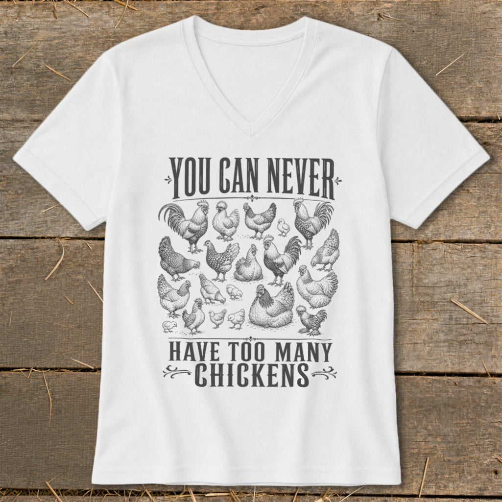Never Too Many Chickens V-neck