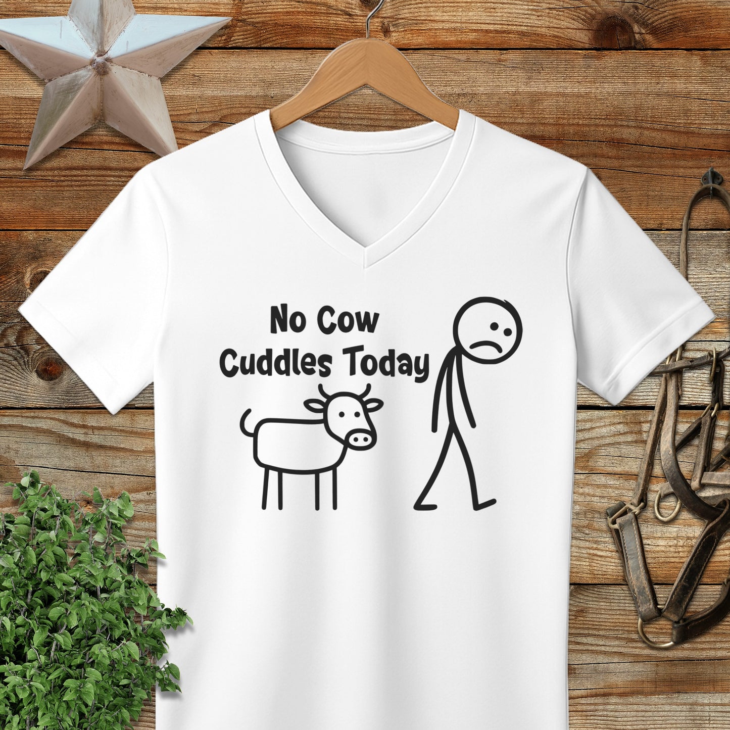 No Cow Cuddles Today V-neck