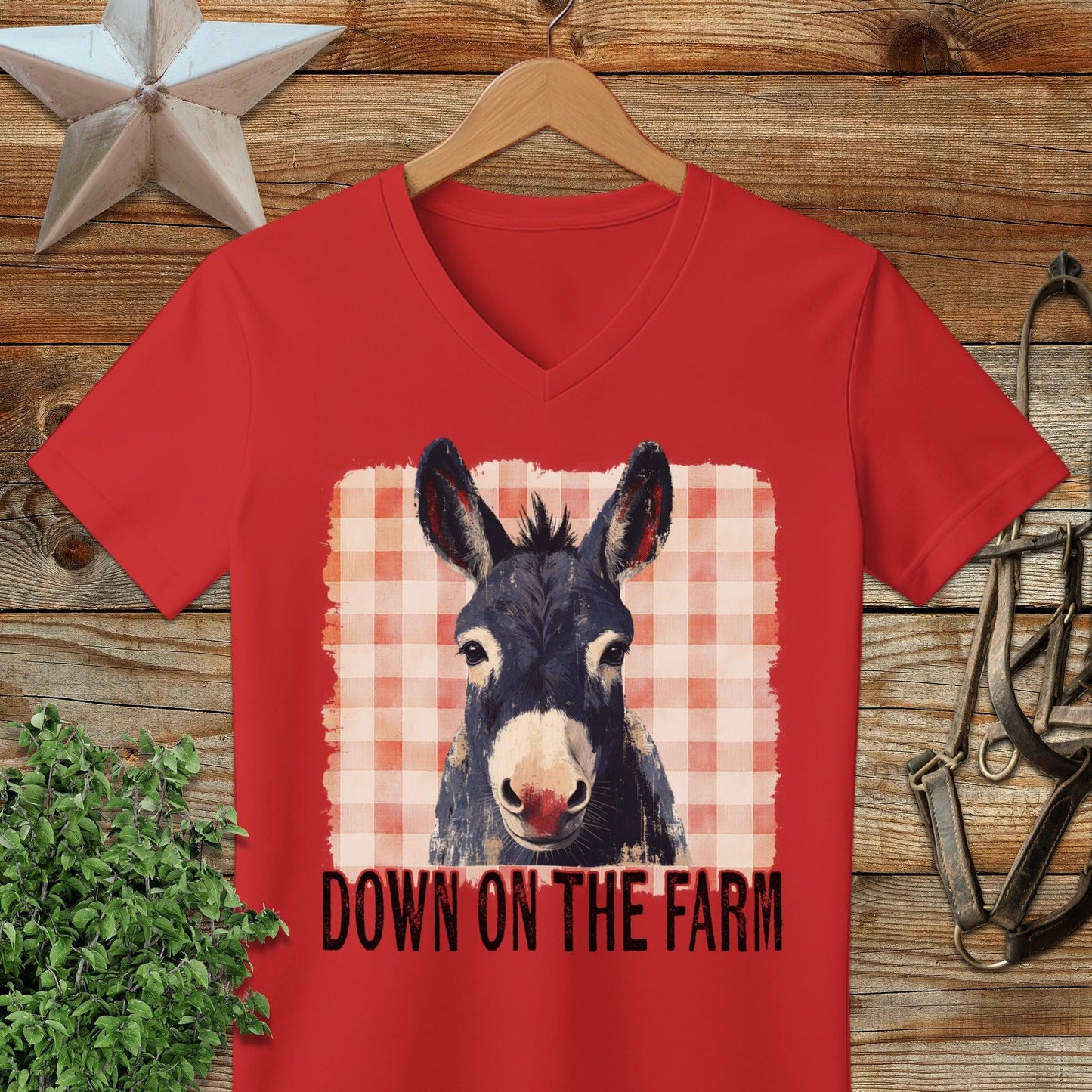 On The Farm Mule V-neck