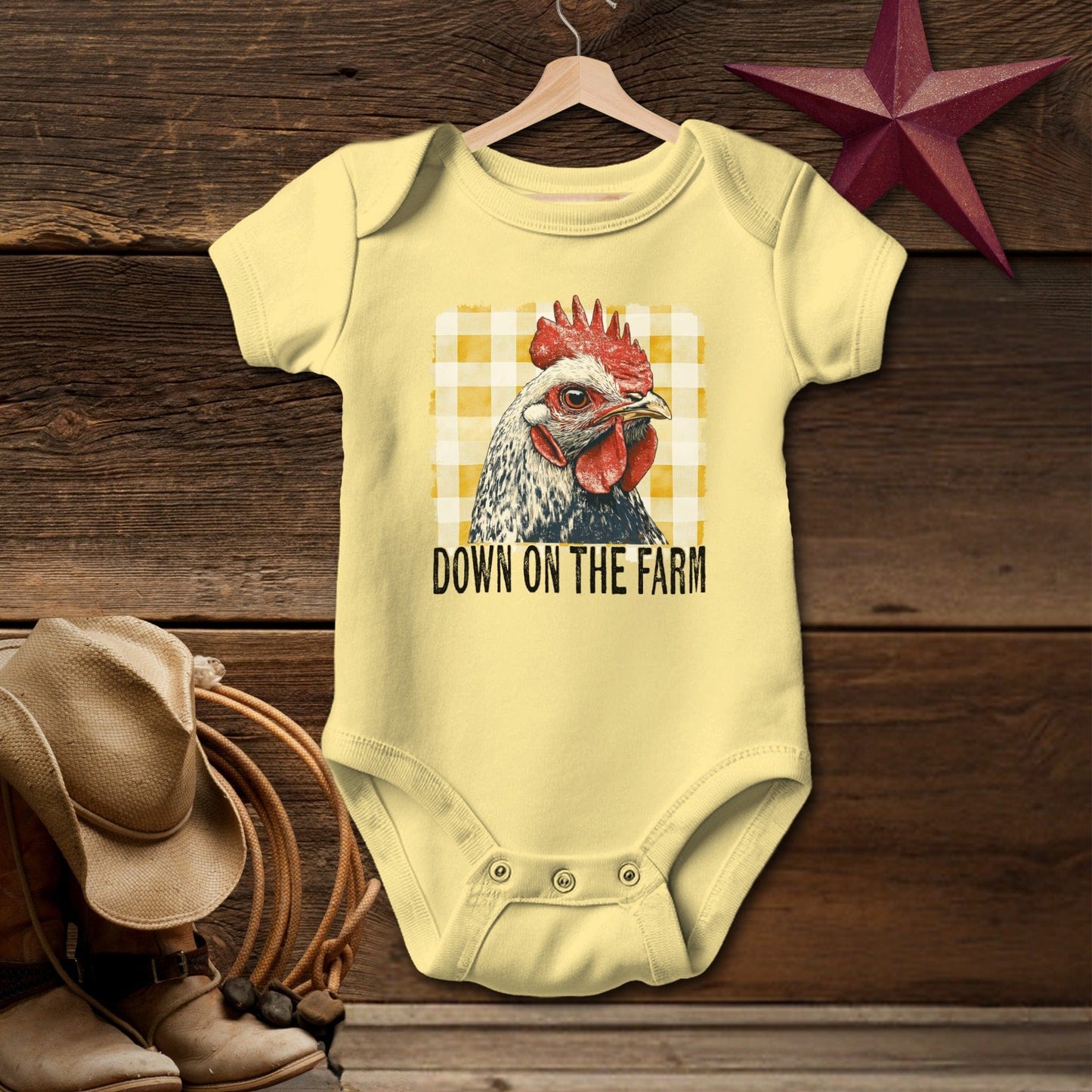 On the Farm Chicken Bodysuit (Baby)