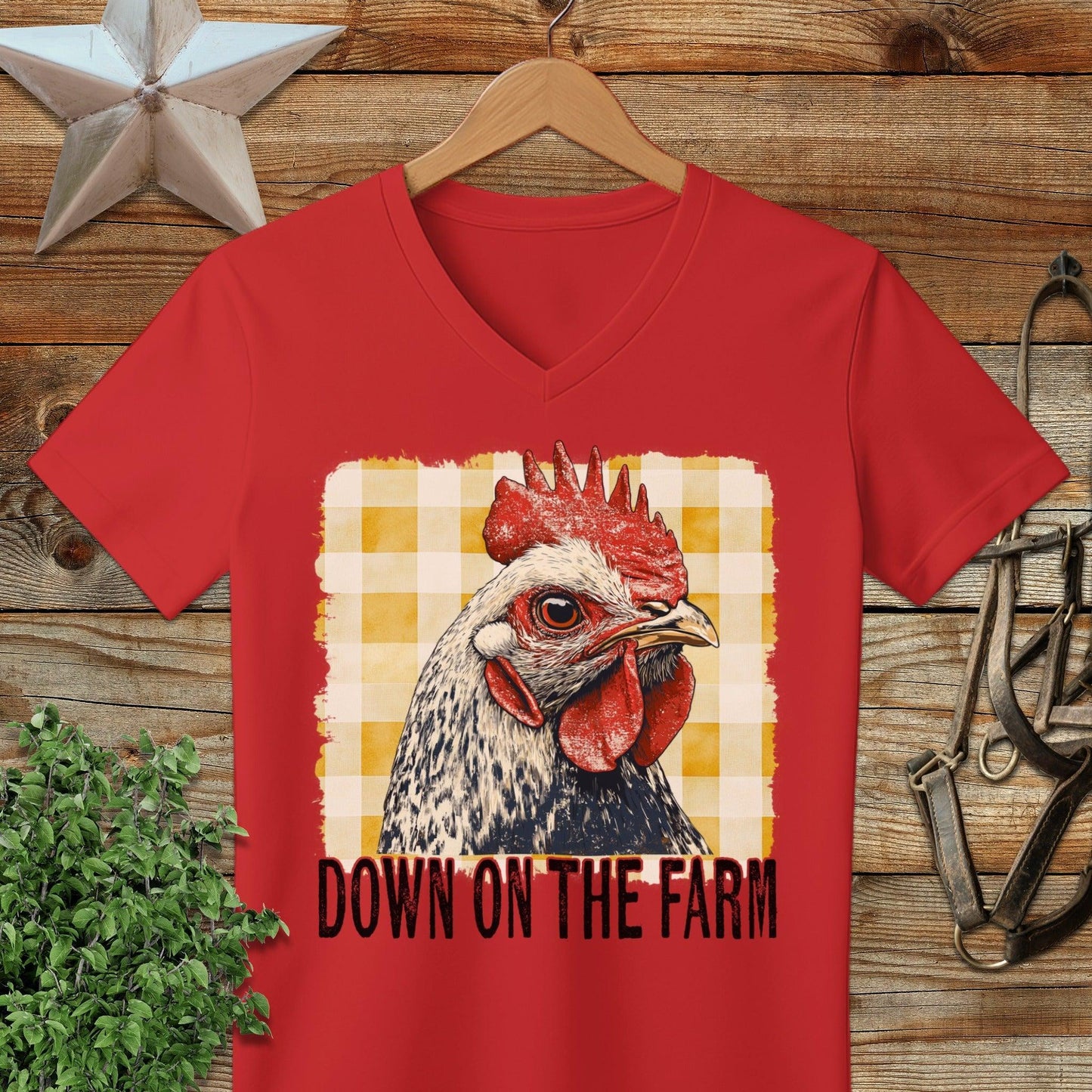 On the Farm Chicken V-neck
