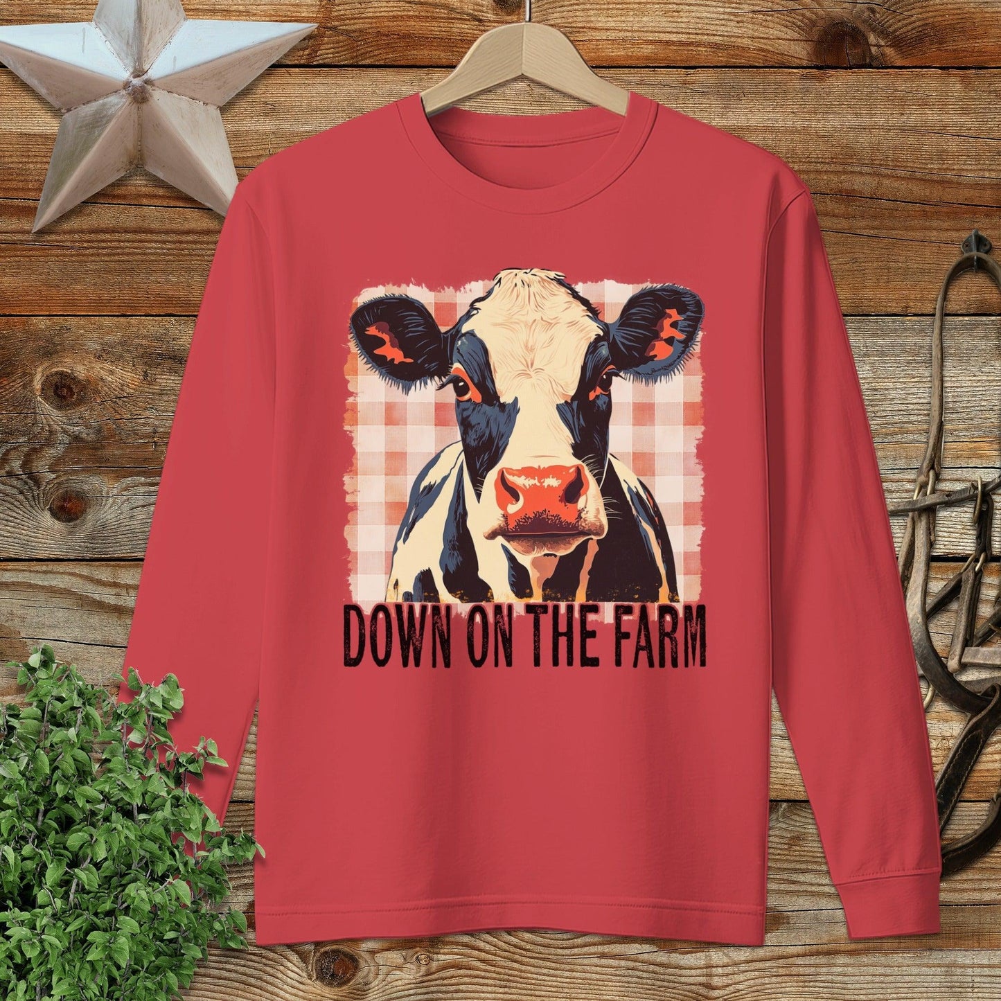 On the Farm Cow Long Sleeve Tee