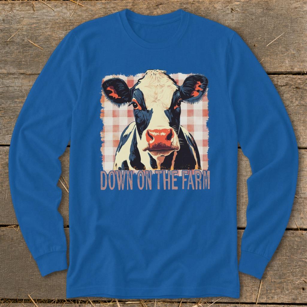 On the Farm Cow Long Sleeve Tee