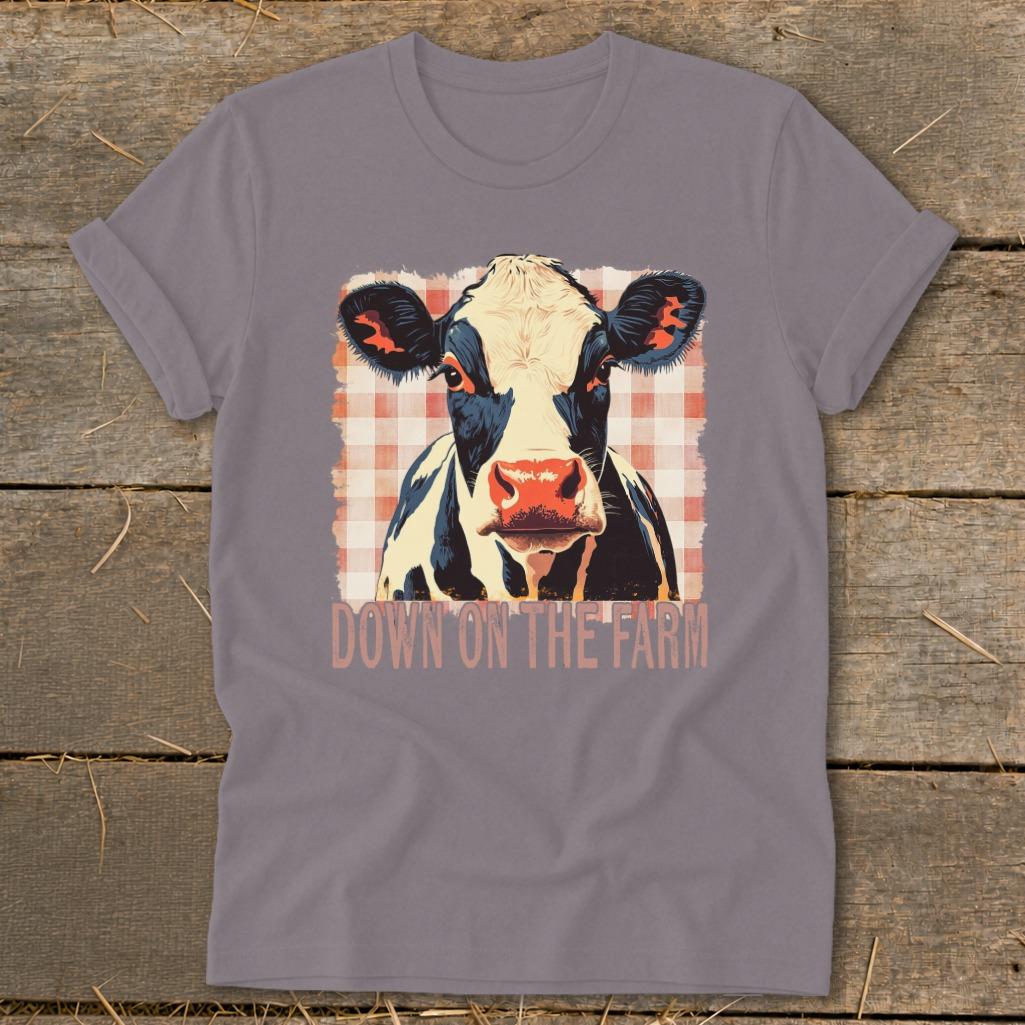 On the Farm Cow Softstyle Tee