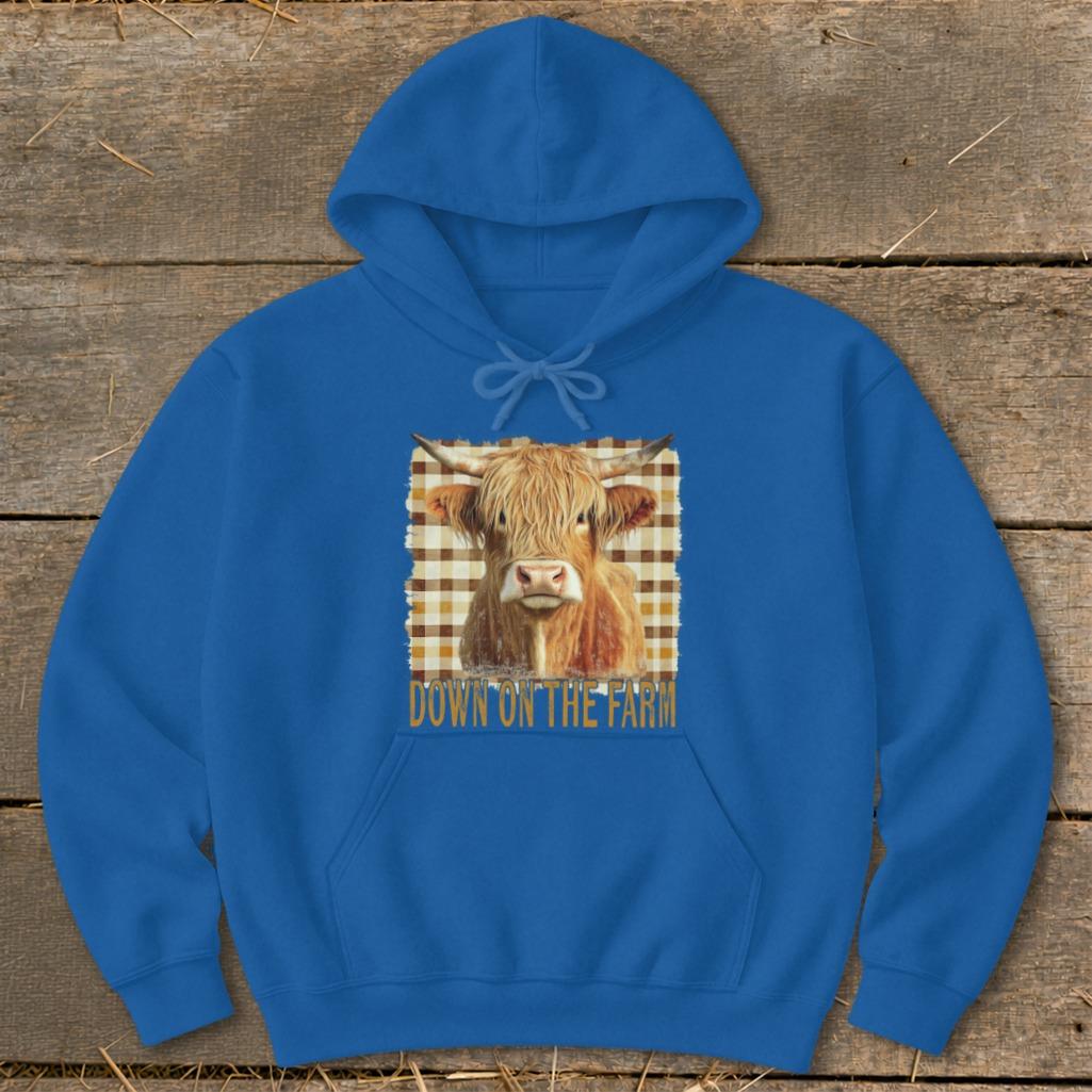 On the Farm Highland Cow Hoodie