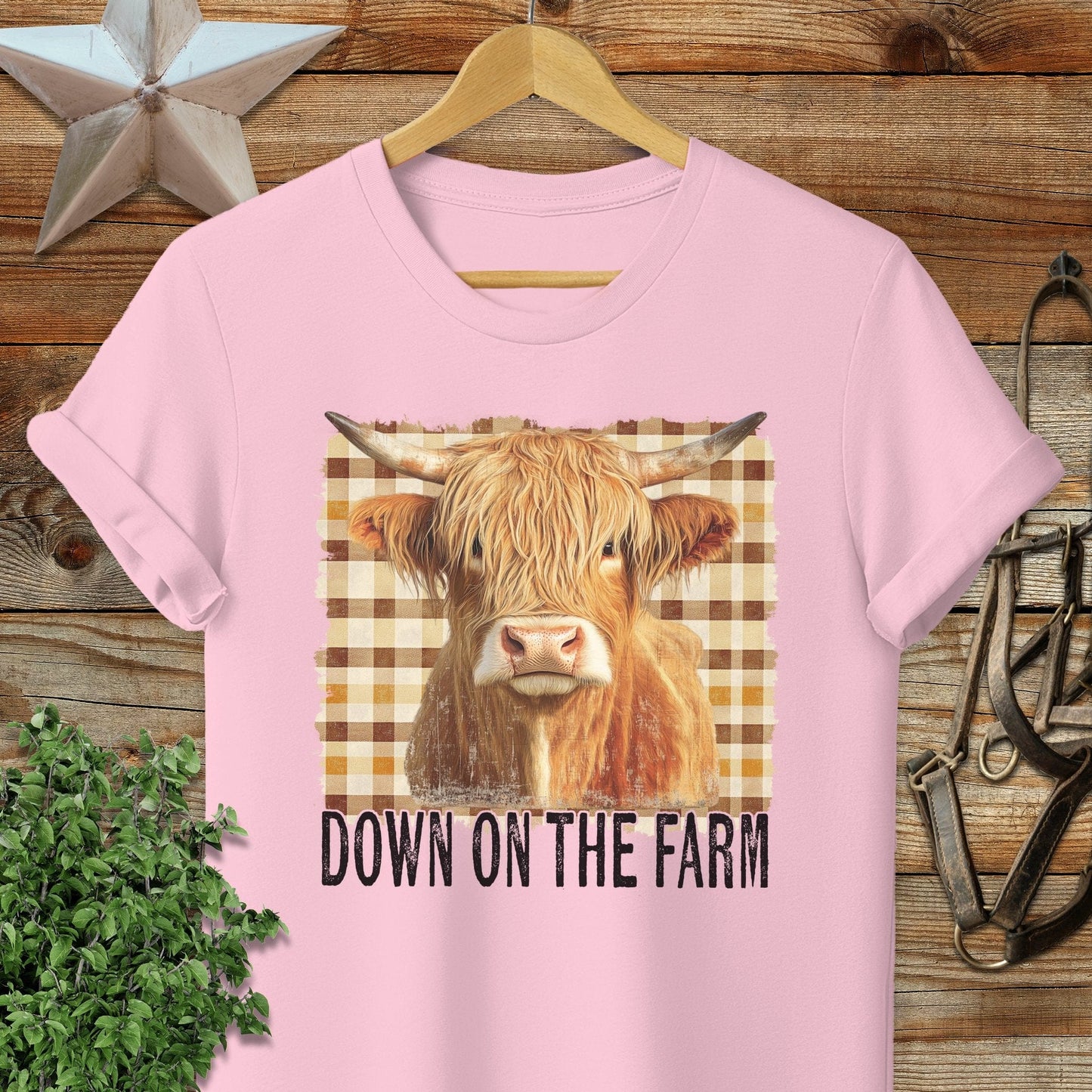 On the Farm Highland Cow Softstyle Tee