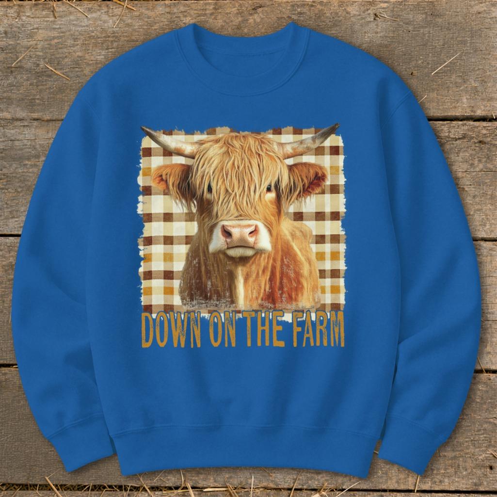 On the Farm Highland Cow Sweatshirt