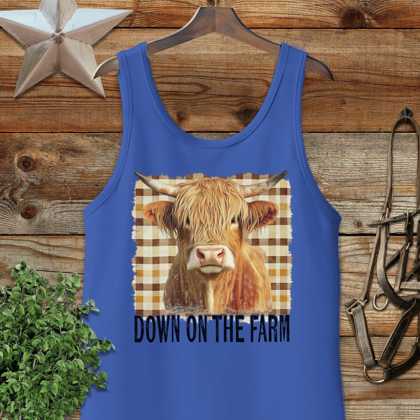 On the Farm Highland Cow Tank Top