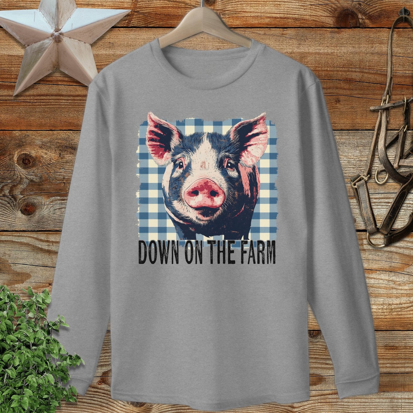 On the Farm Pig Long Sleeve Tee