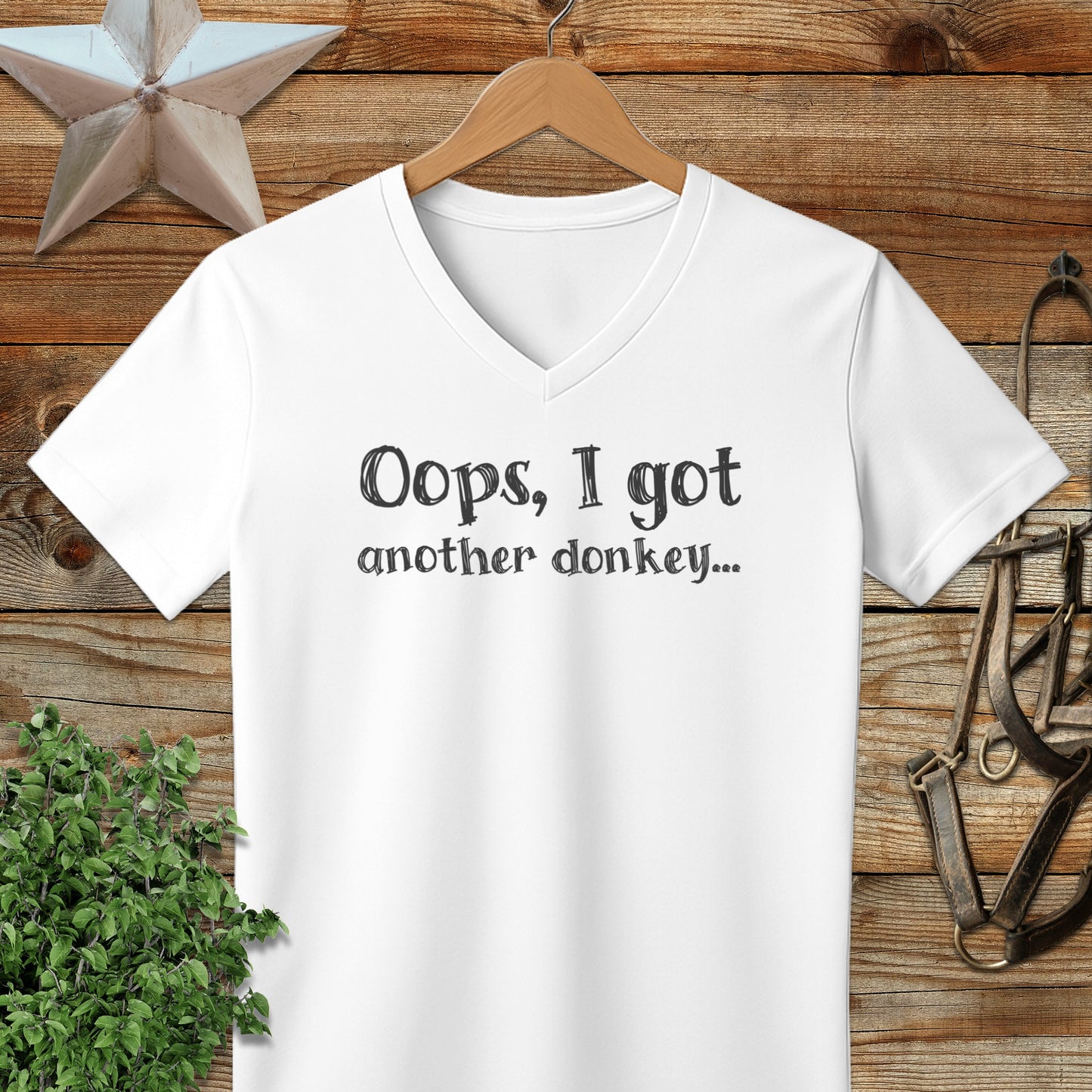 Oops Another Donkey V-neck