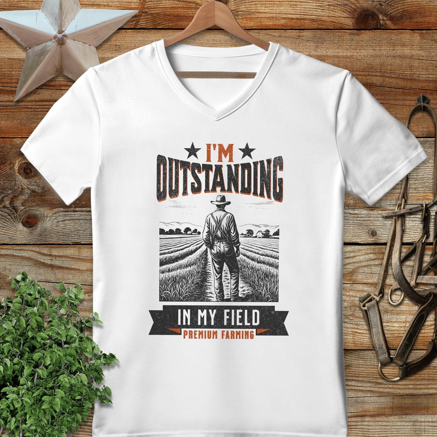 Outstanding in My Field V-neck