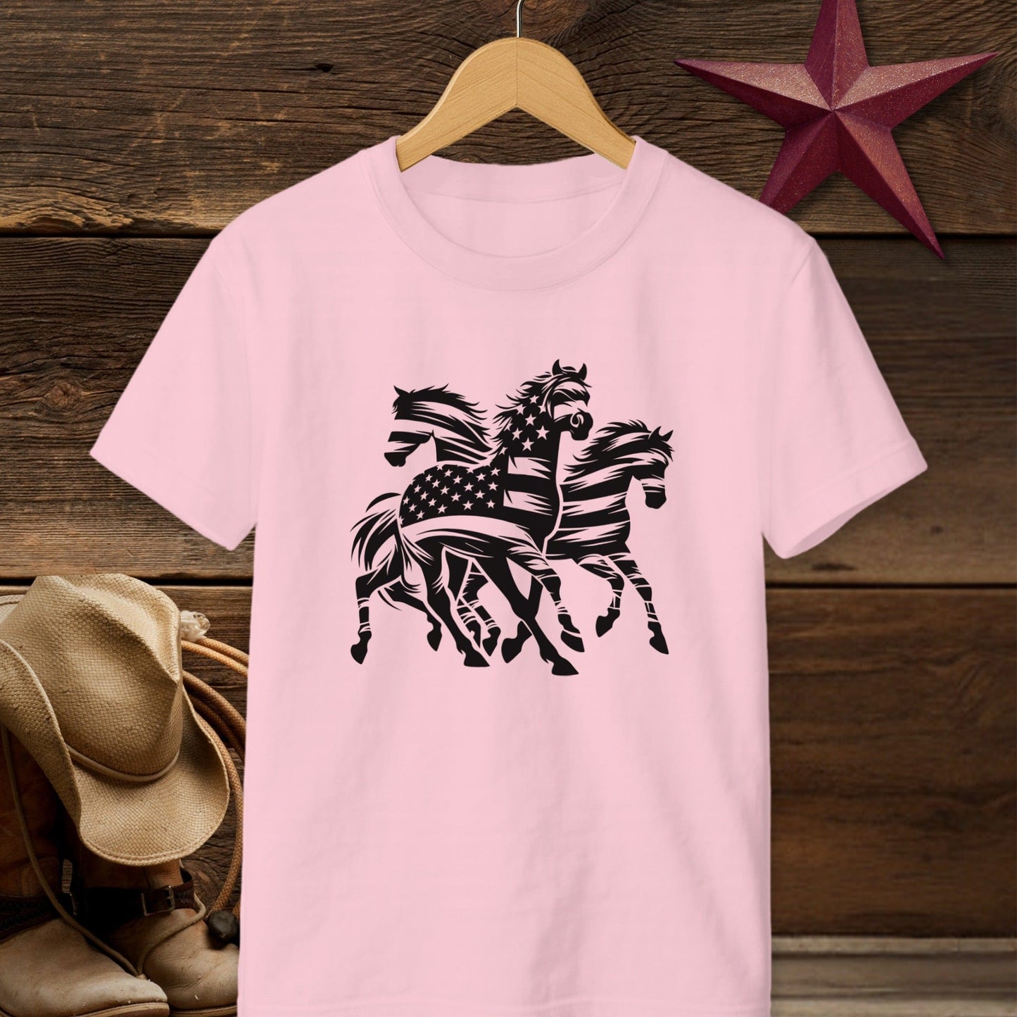 Patriotic Grace Horses T-shirt (Youth)