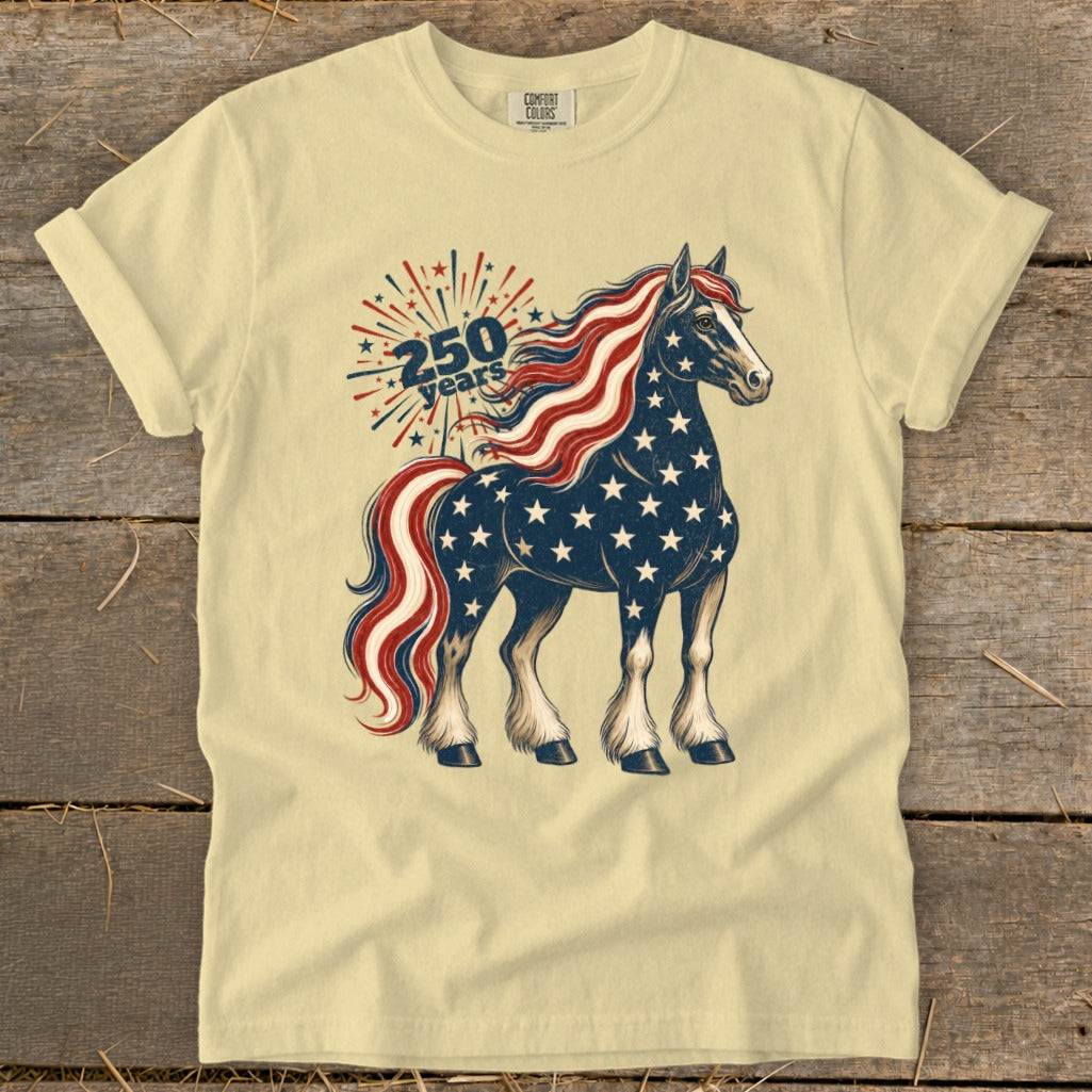 Patriotic Horse 250 Years Signature Tee