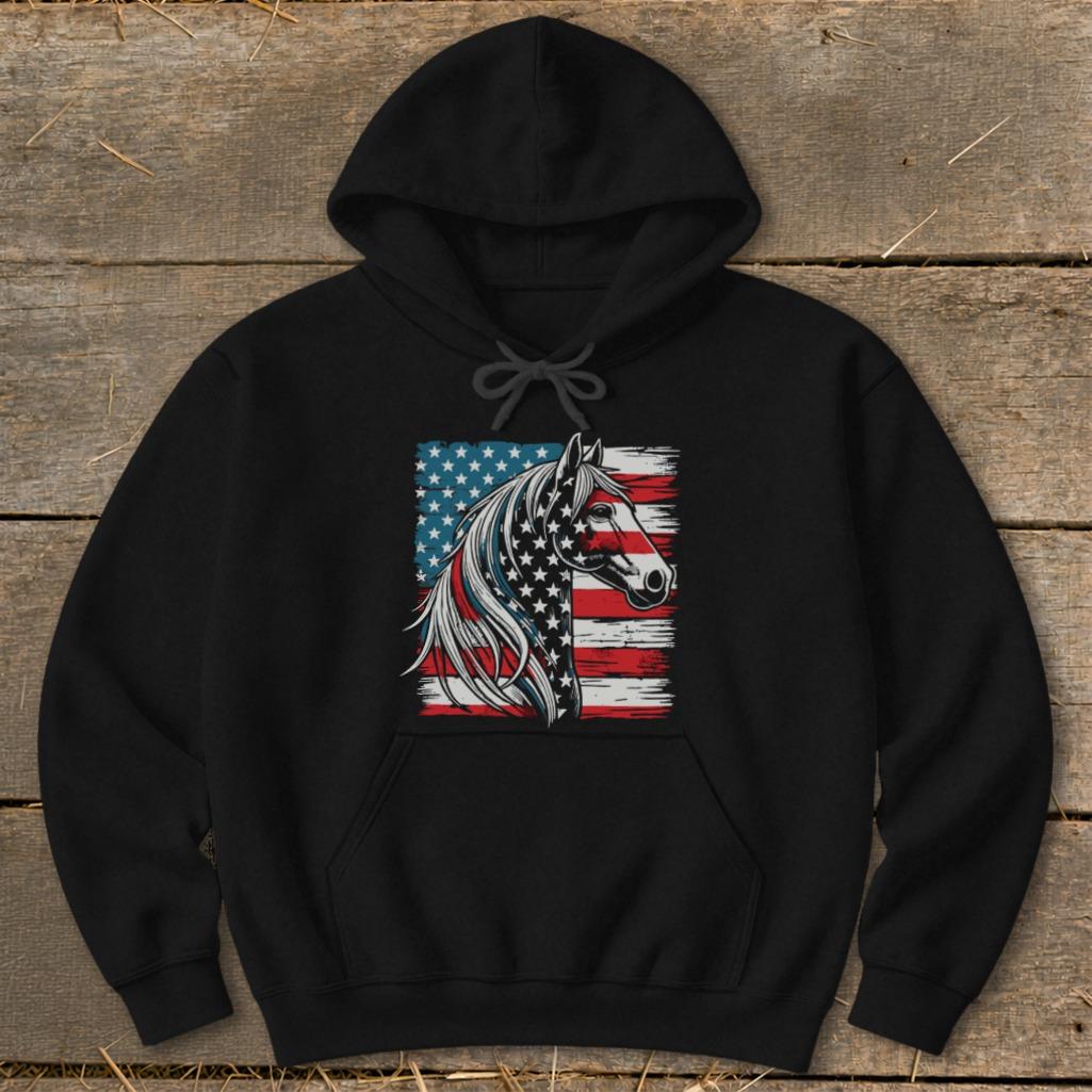 Patriotic Horse Hoodie