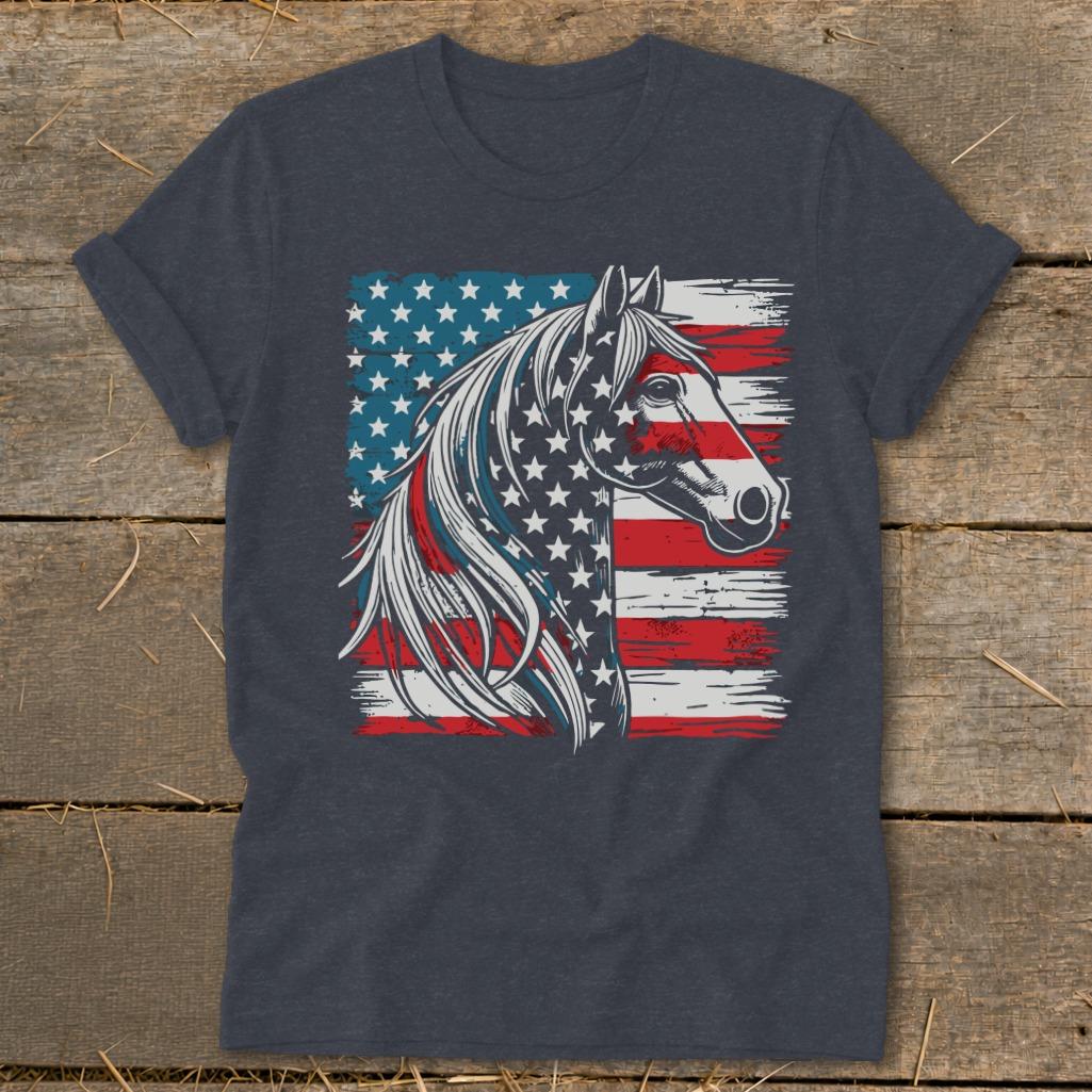 Patriotic Horse Softstyle Tee