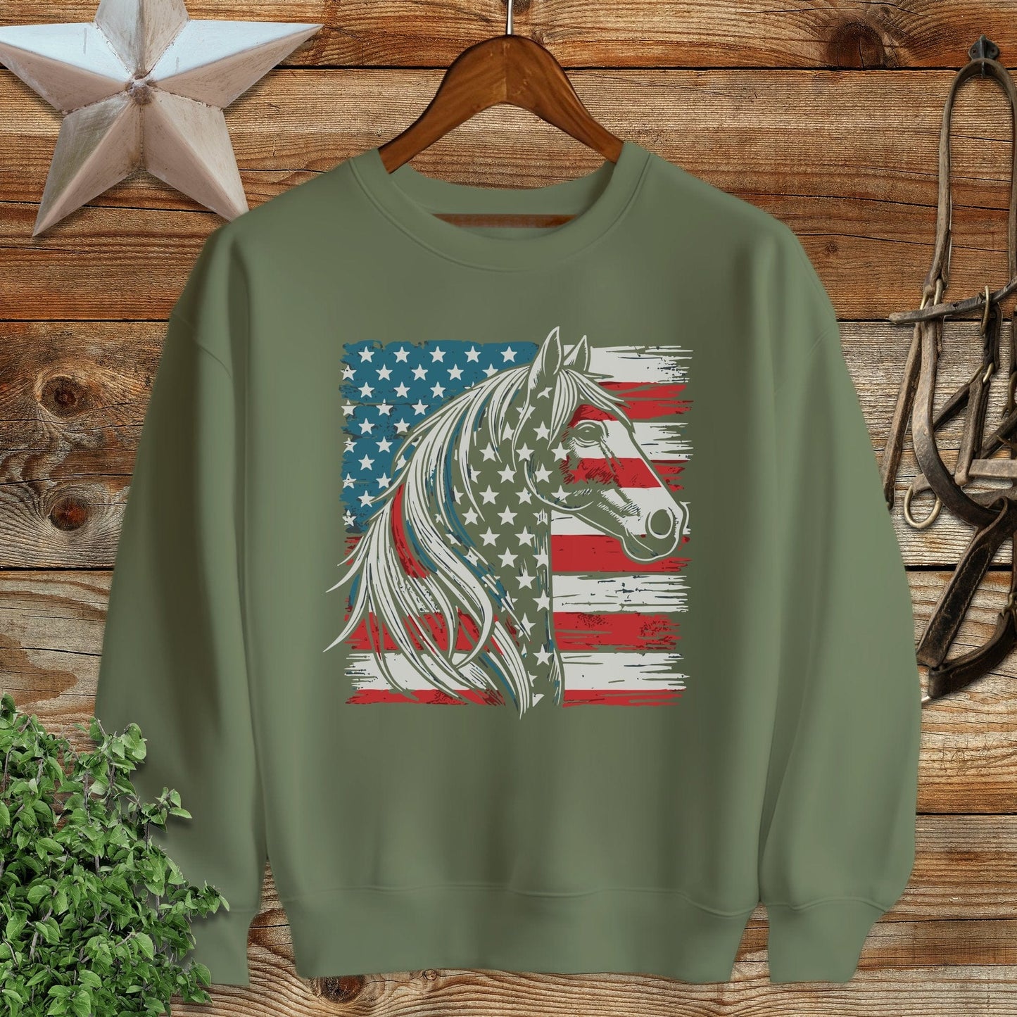 Patriotic Horse Sweatshirt