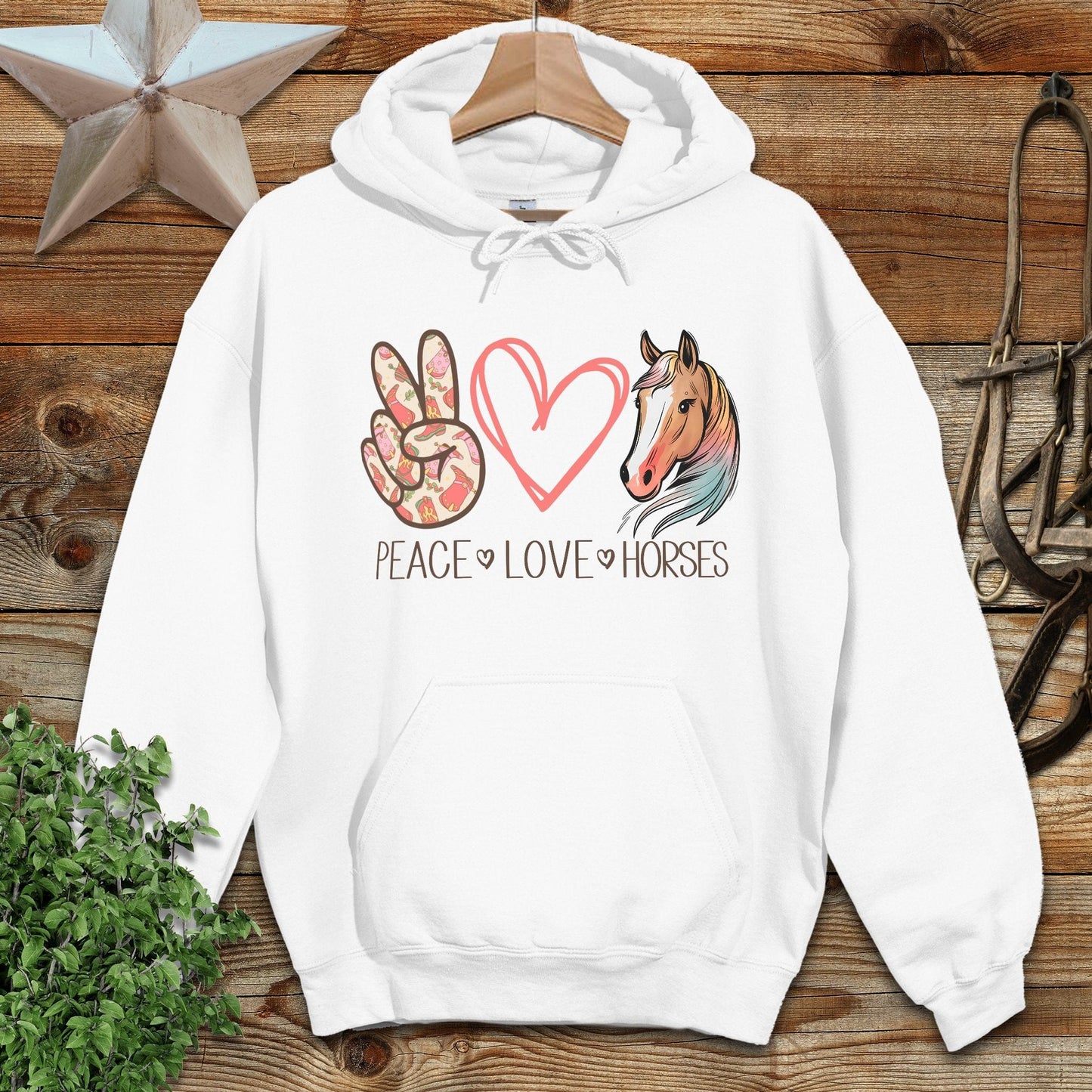 Peace Love Horses Hoodie