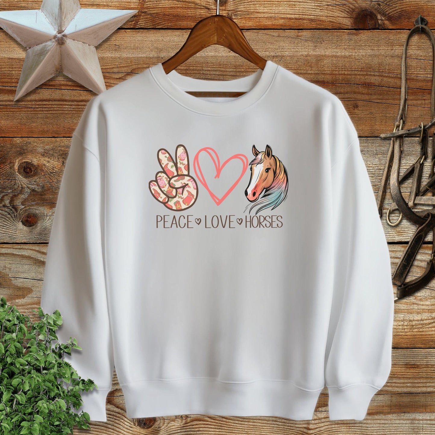 Peace Love Horses Sweatshirt