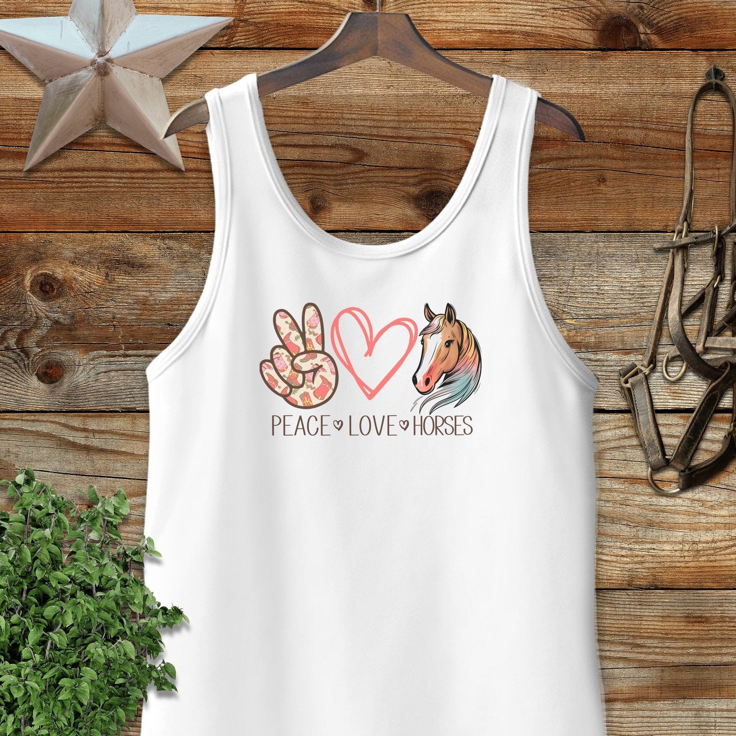 Peace Love Horses Tank Top