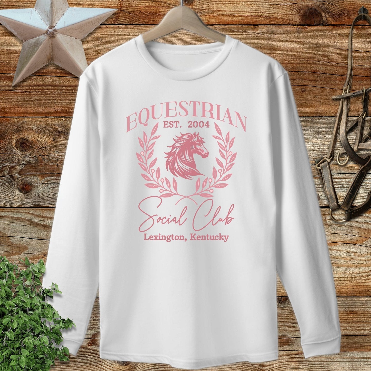 Personalized Equestrian Social Club Long Sleeve Tee
