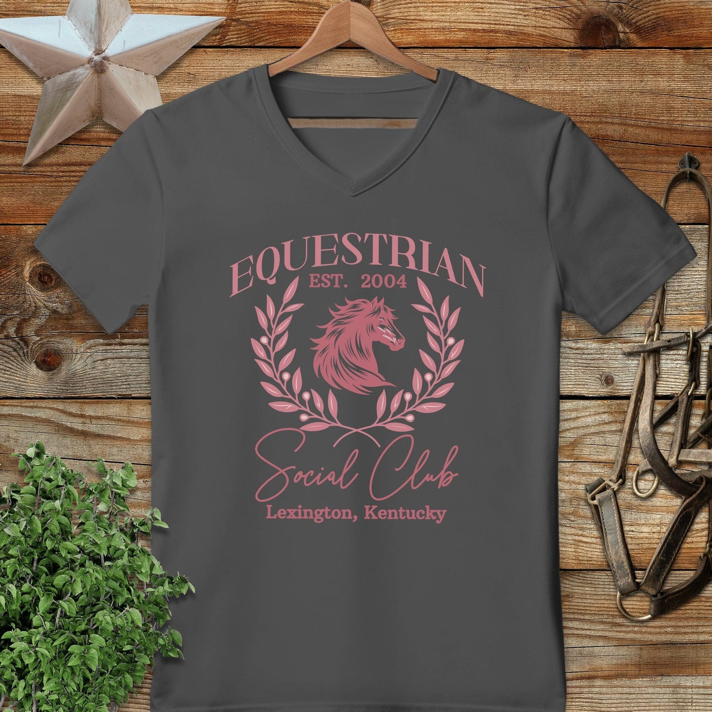 Personalized Equestrian Social Club V-neck