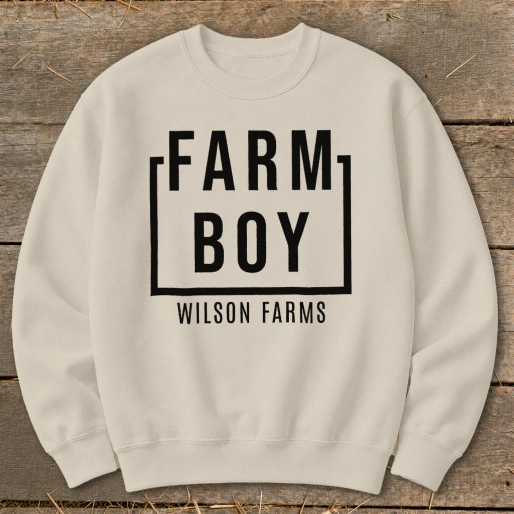Personalized Farm Boy Sweatshirt