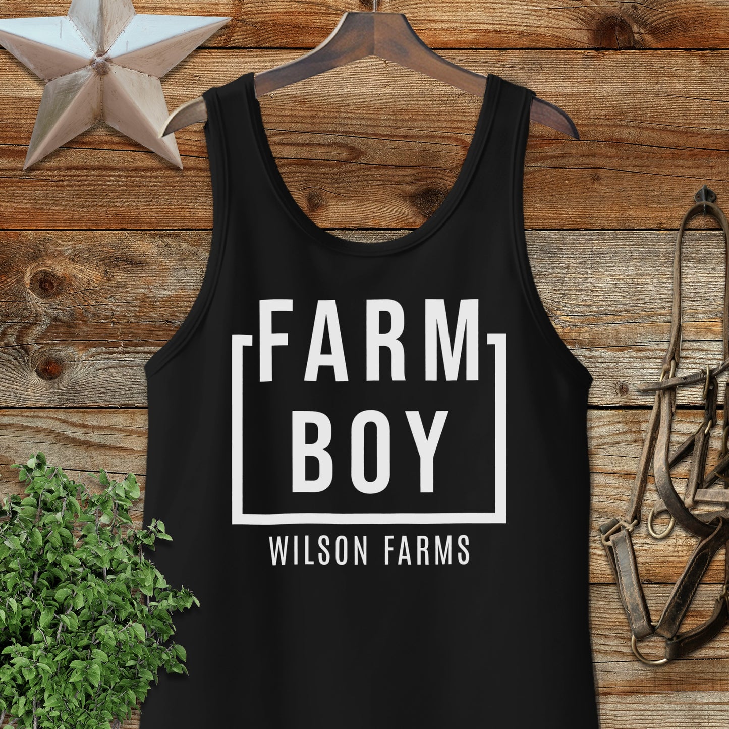 Personalized Farm Boy Tank Top