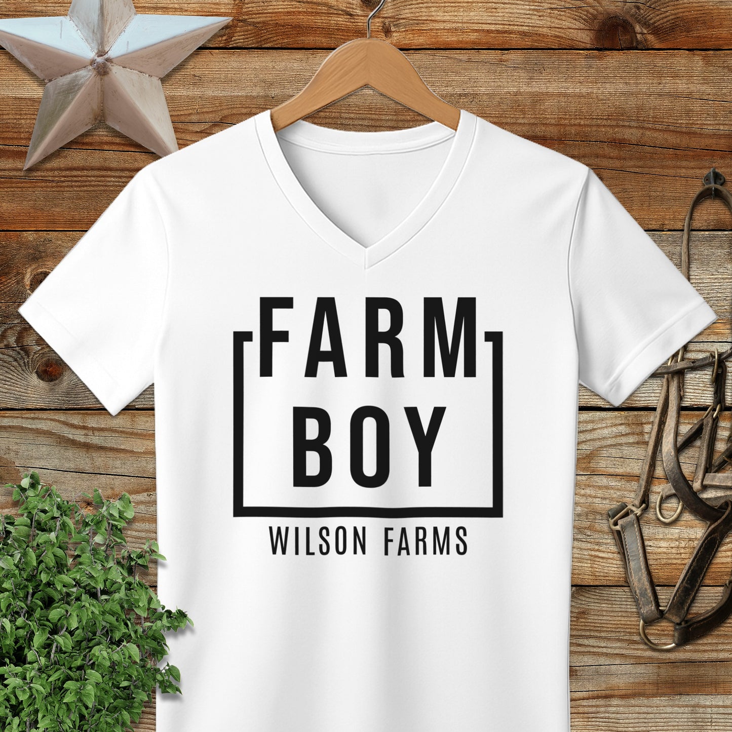 Personalized Farm Boy V-neck