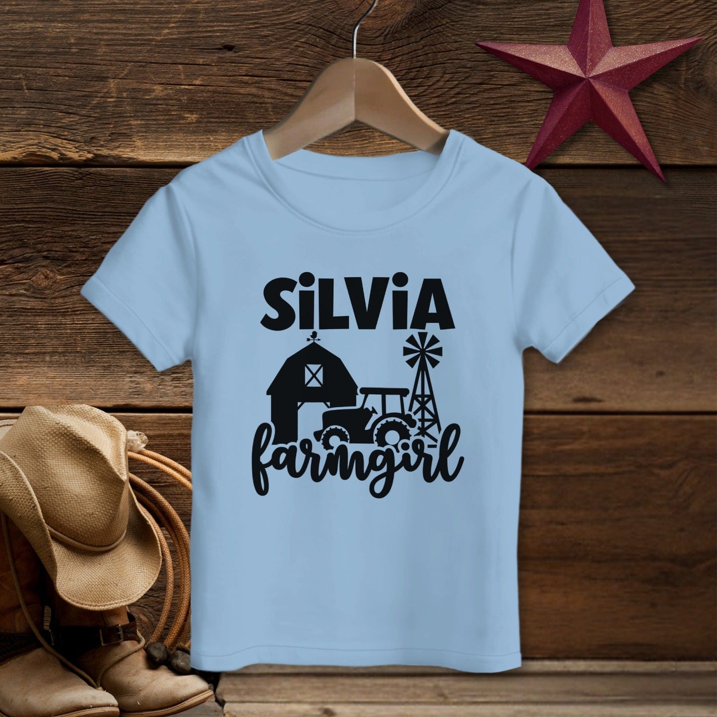 Personalized Farm Girl T-shirt (Toddler)