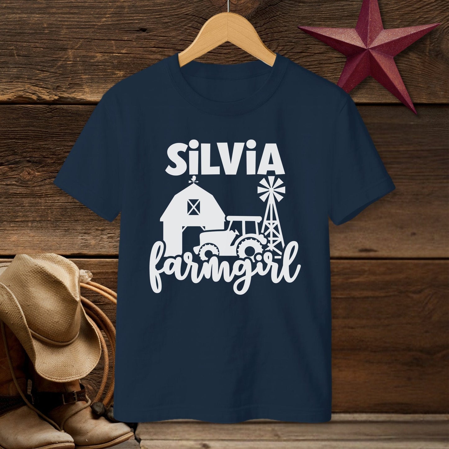 Personalized Farm Girl T-shirt (Youth)