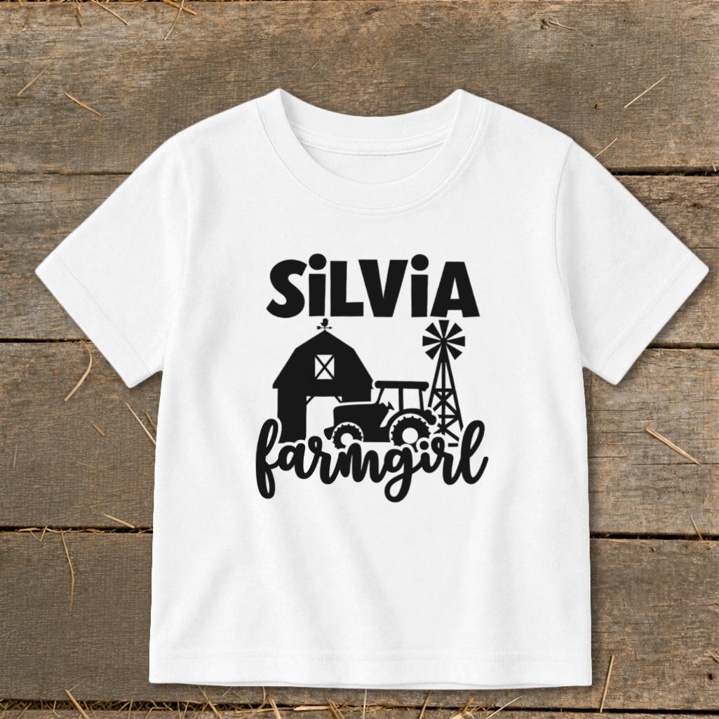 Personalized Farm Girl Toddler Tee