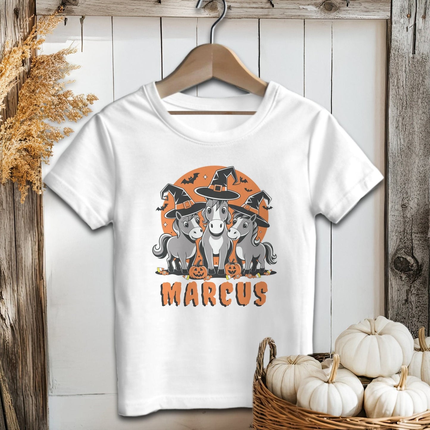 Personalized Halloween Horse - Baby Shirt