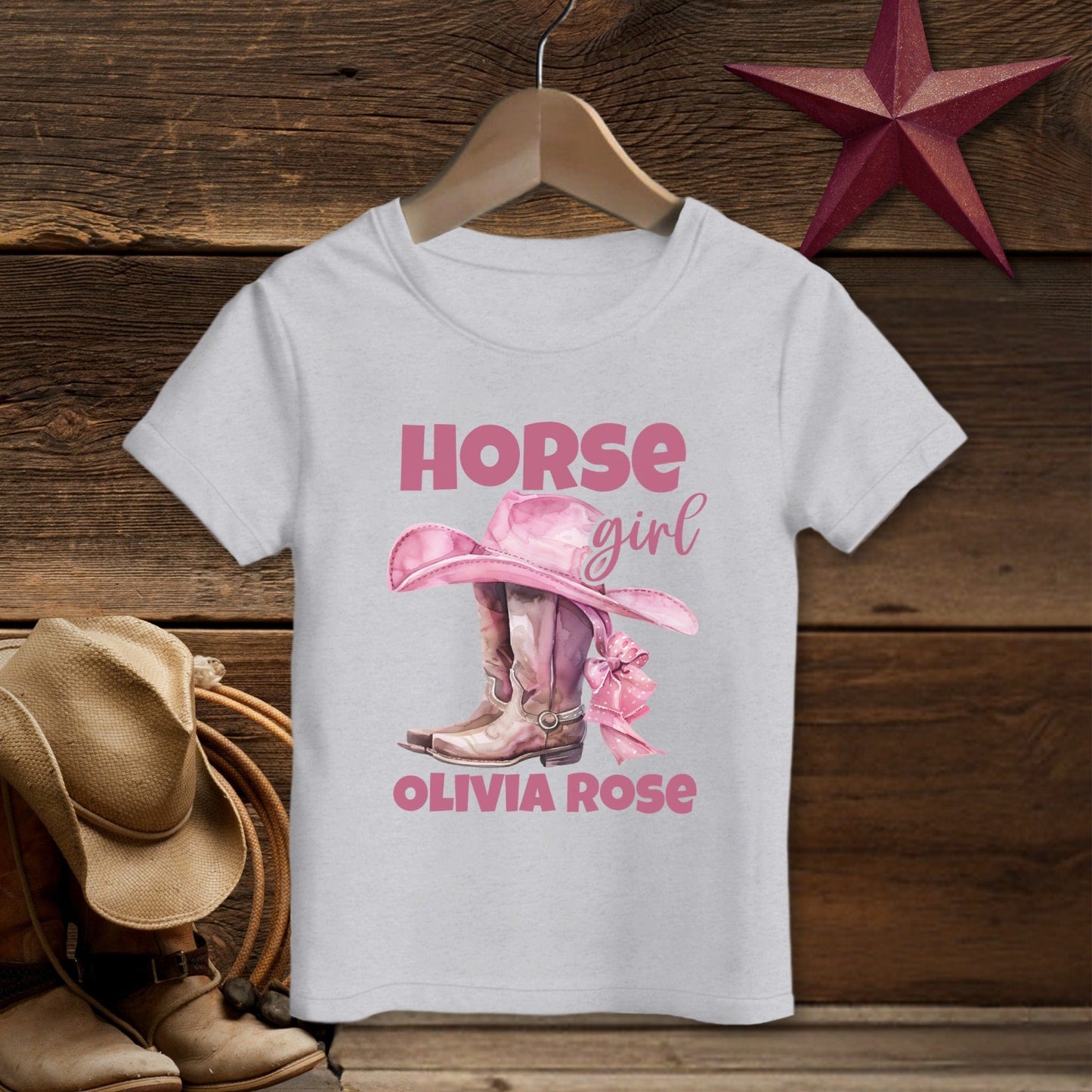 Personalized Little Horse Girl T-shirt (Toddler)