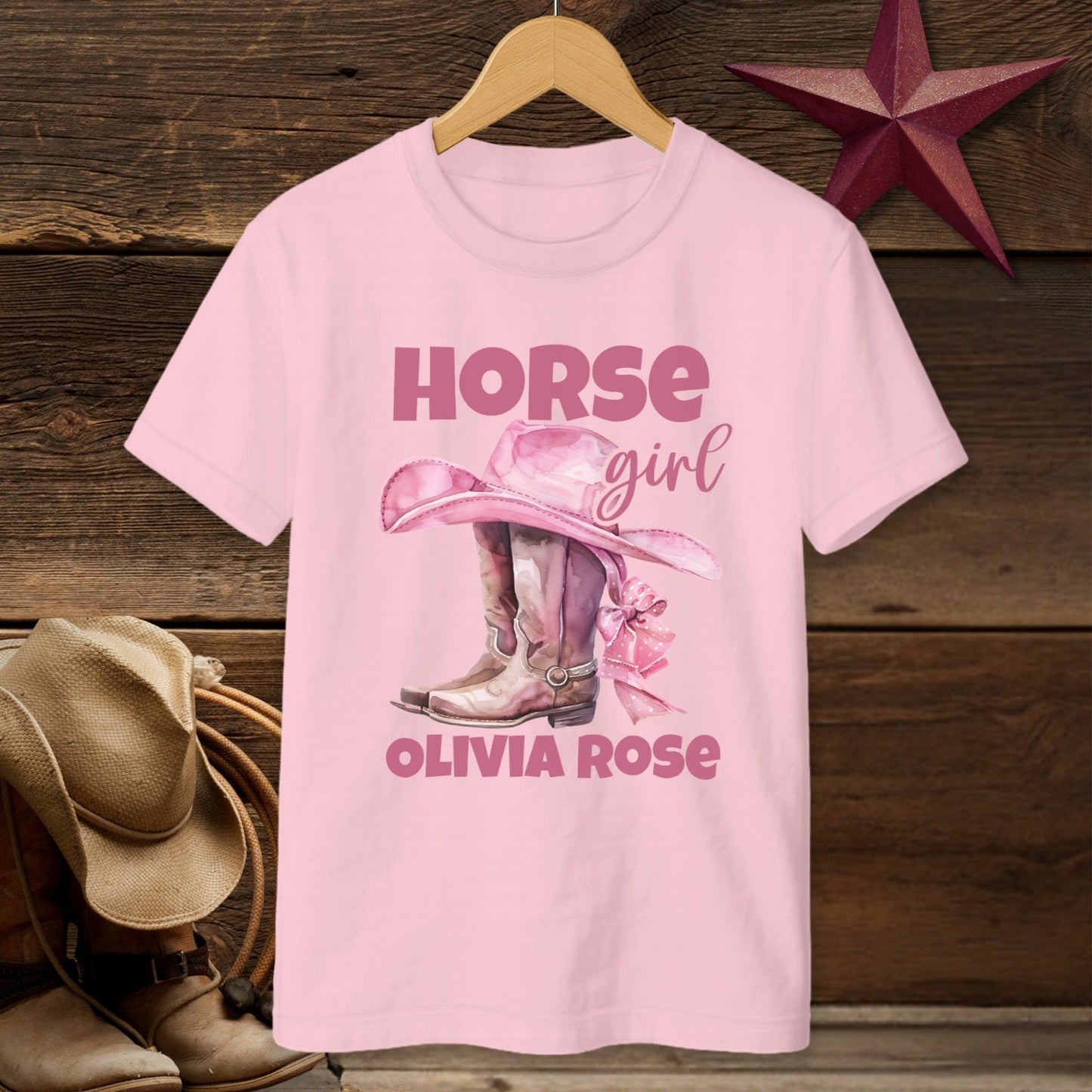 Personalized Little Horse Girl T-shirt (Youth)