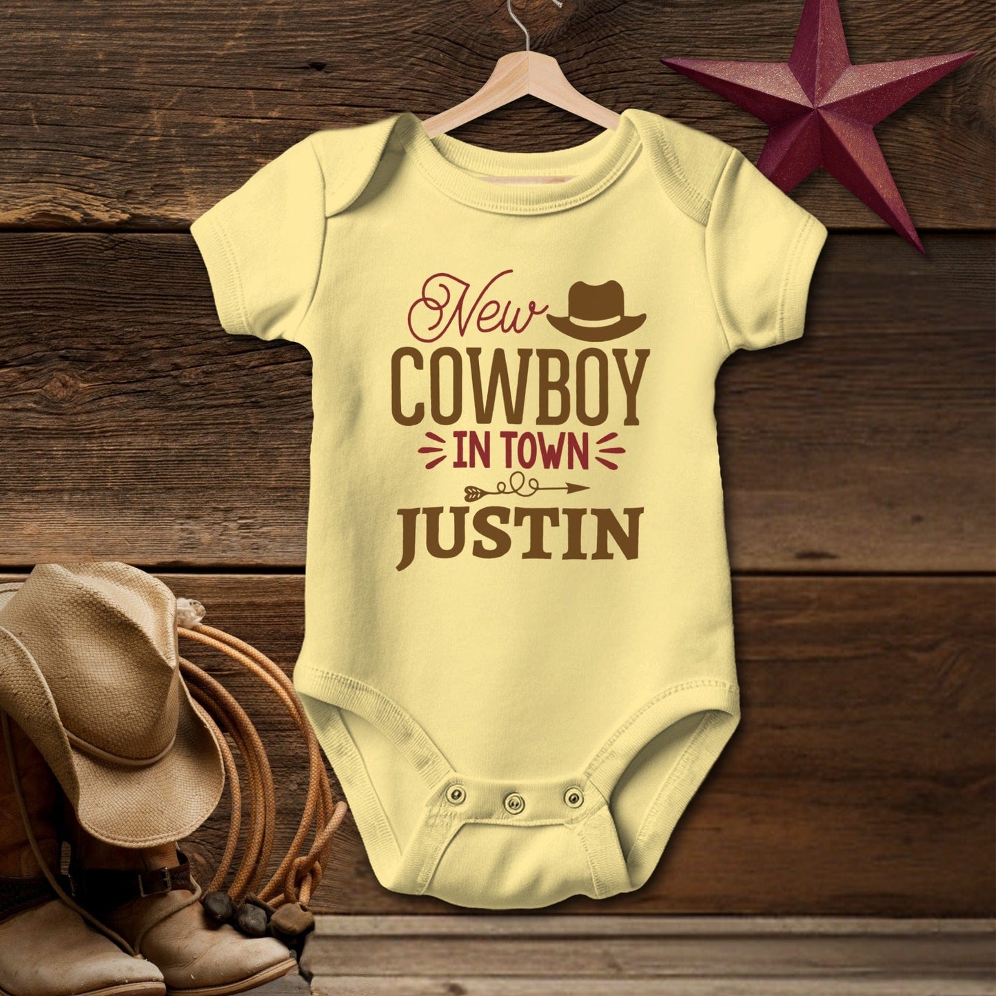 Personalized New Cowboy Bodysuit (Baby)