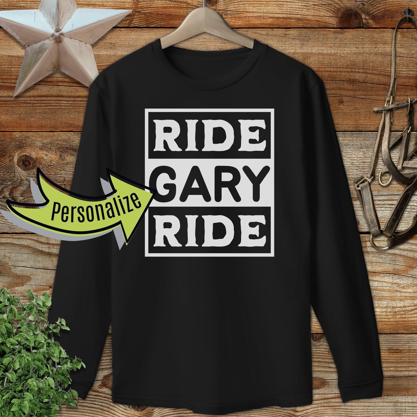 Personalized Ride Long Sleeve Tee
