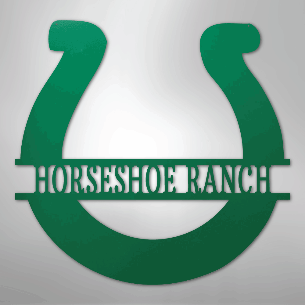 Personalized Simple Horseshoe Metal Art Sign