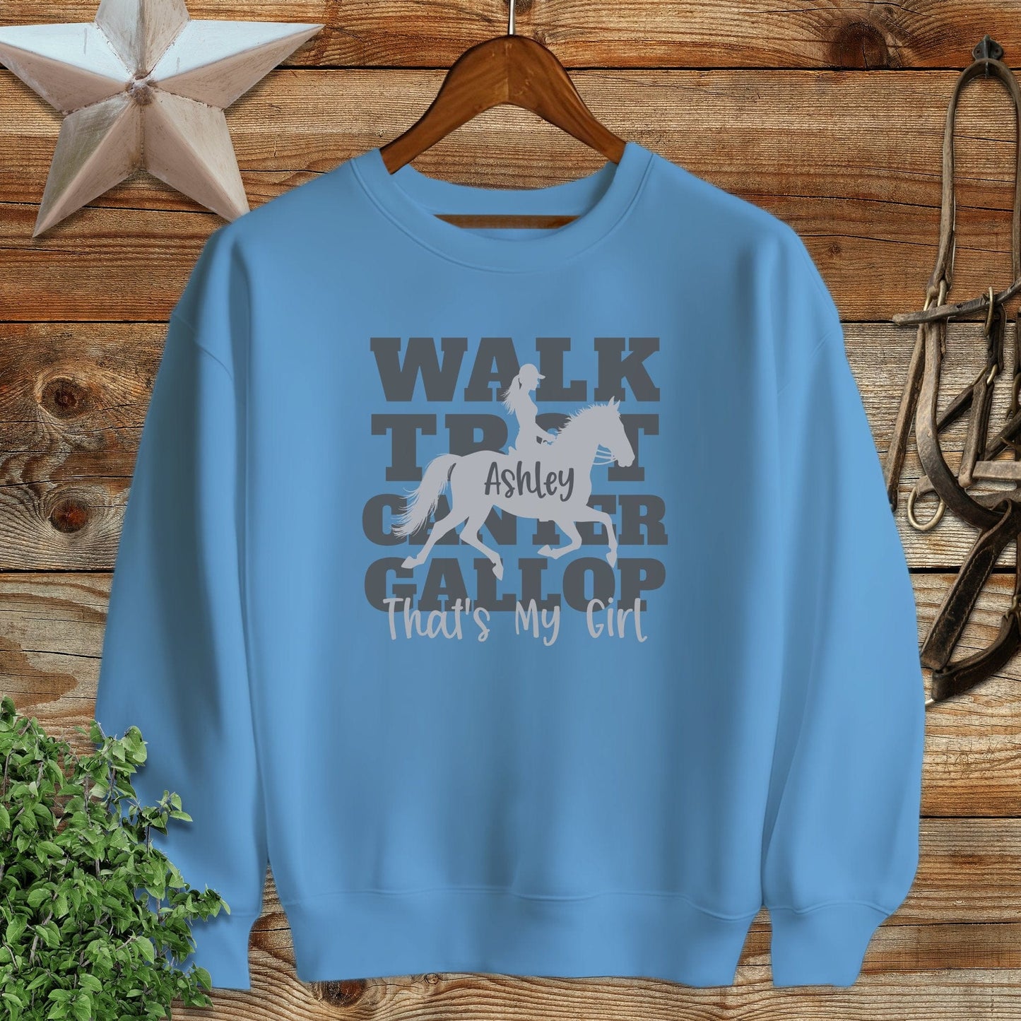Personalized Walk Trot Canter Gallop Sweatshirt