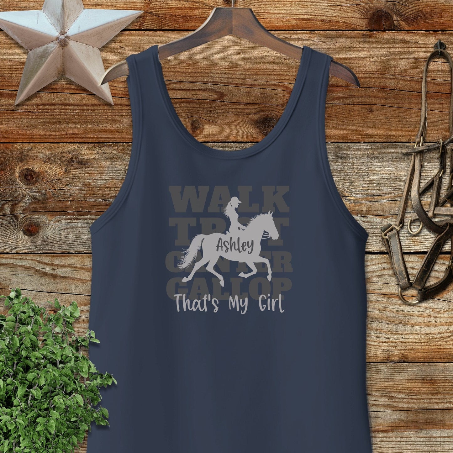 Personalized Walk Trot Canter Gallop Tank Top