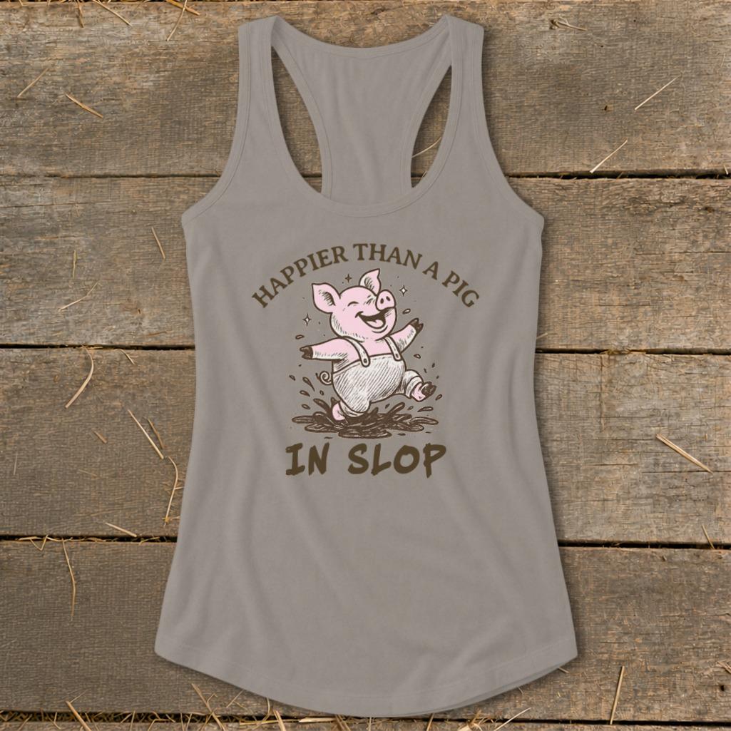 Pig in Slop Racerback Tank