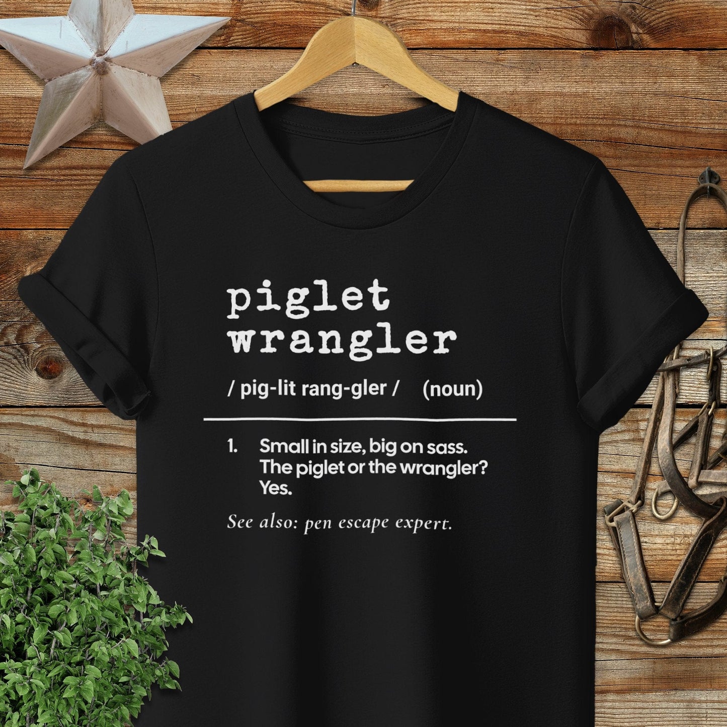 Piglet Wrangler Definition T-shirt