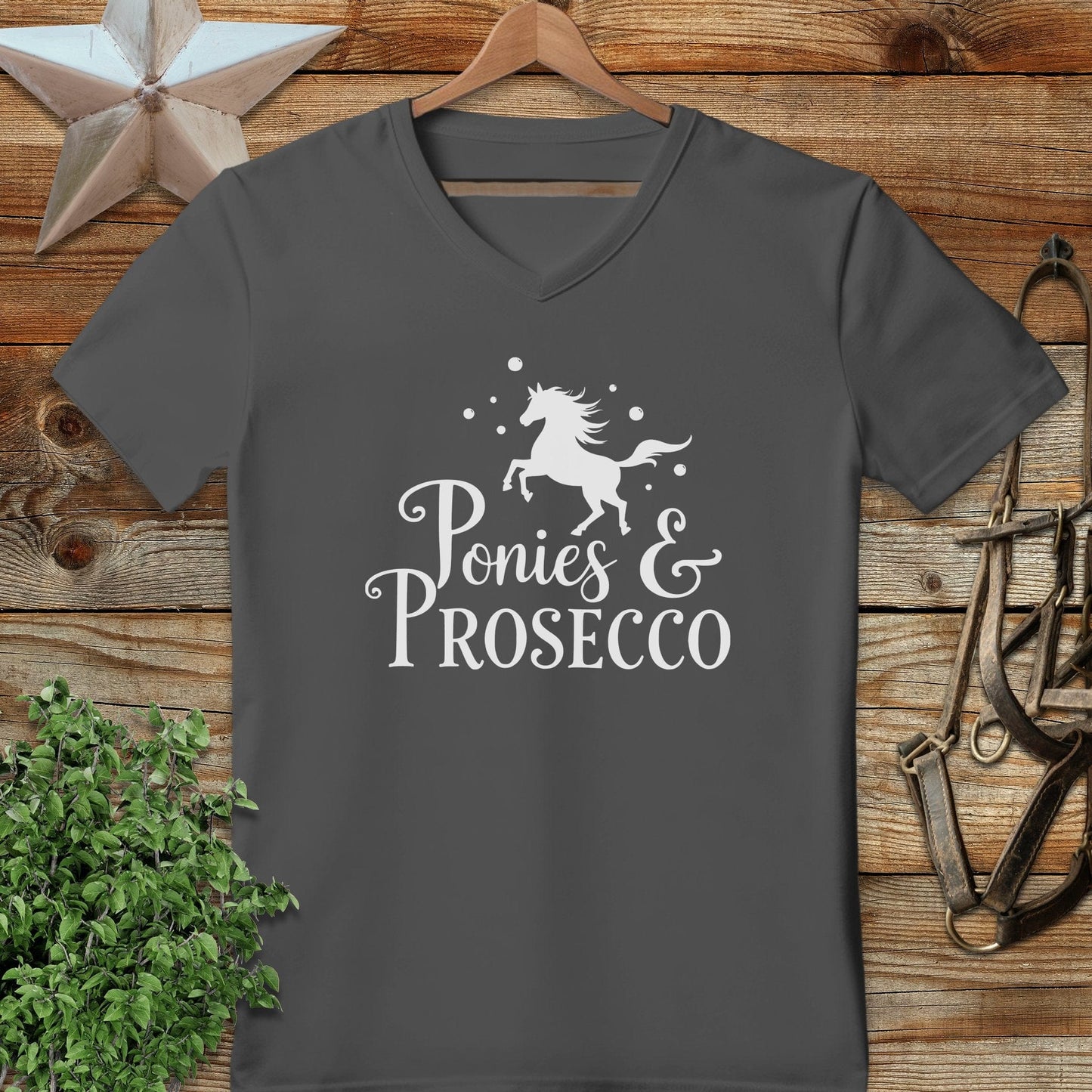 Ponies and Prosecco V-neck