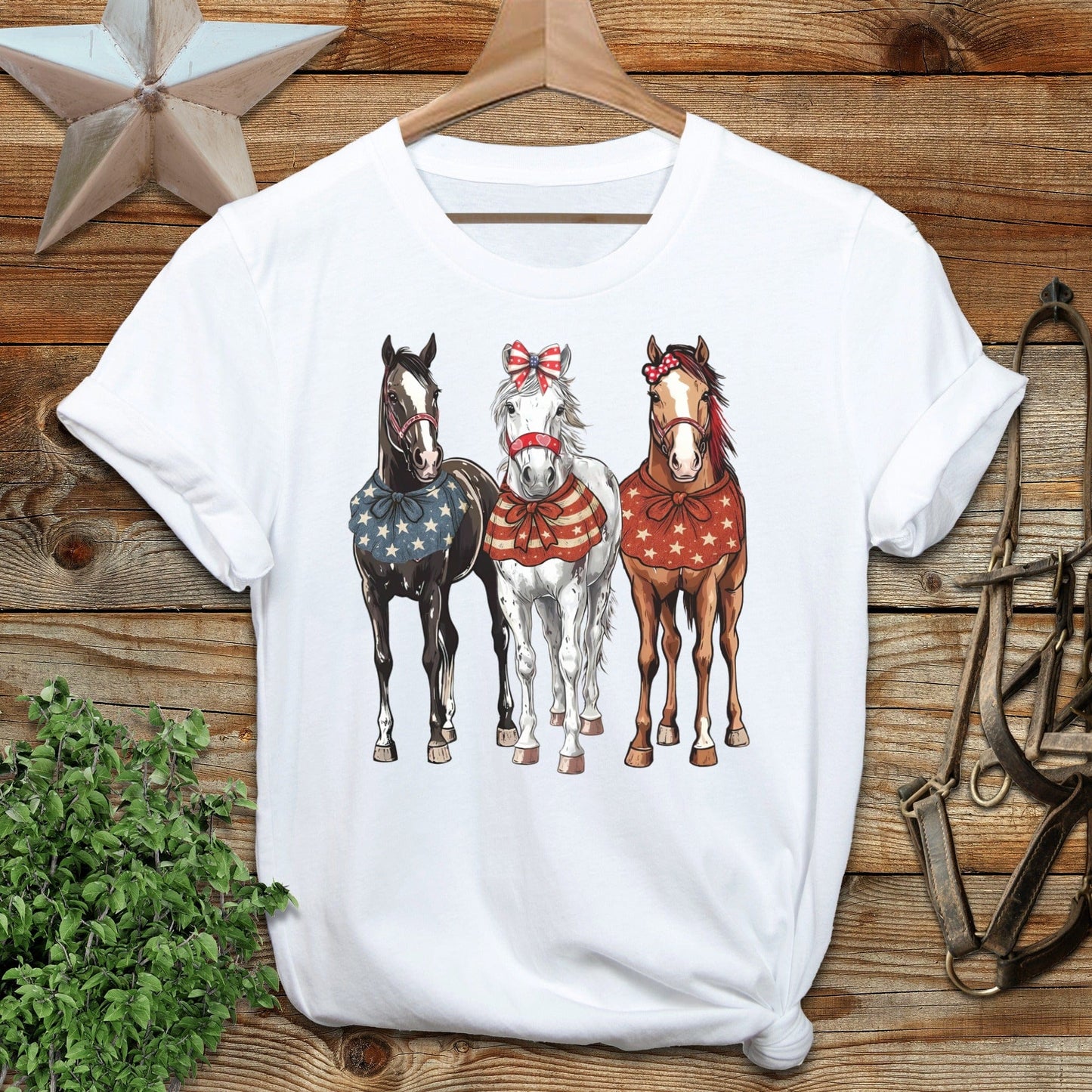 Pretty Patriot Horses T-shirt