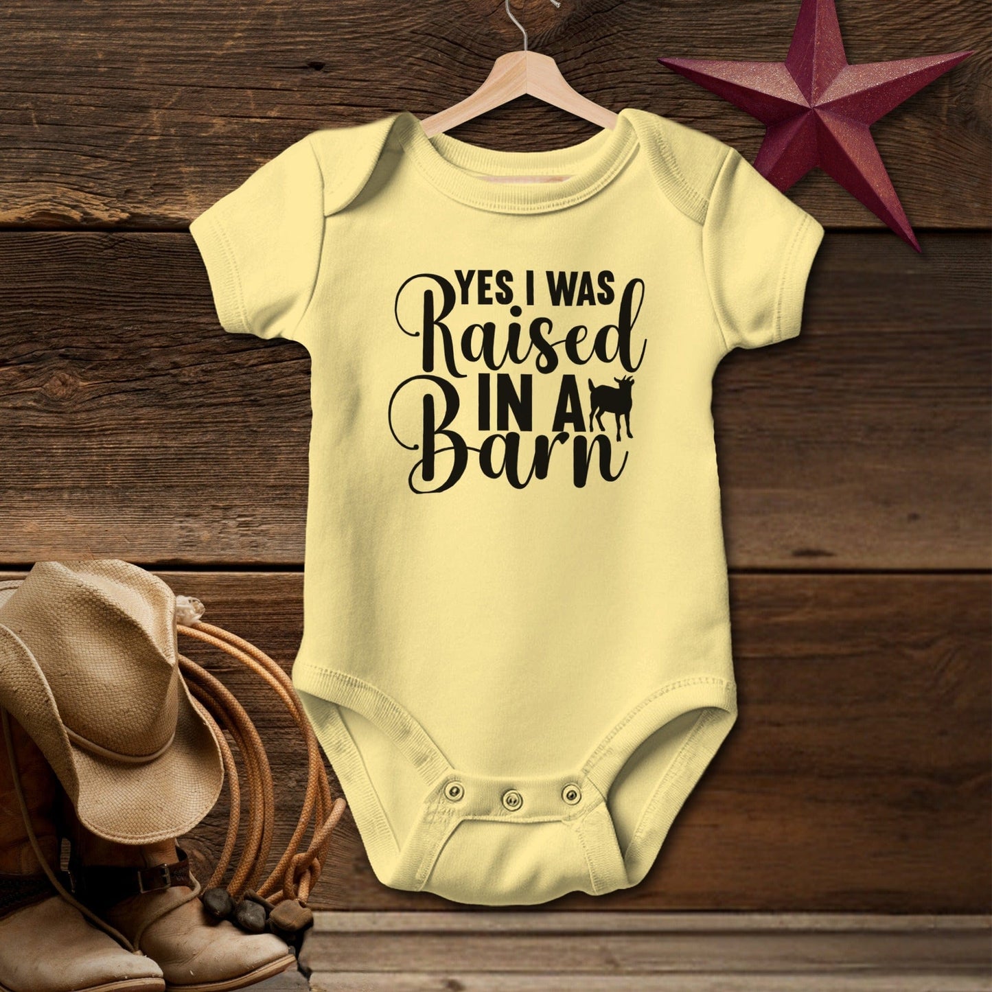 Raised In A Barn Bodysuit (Baby)