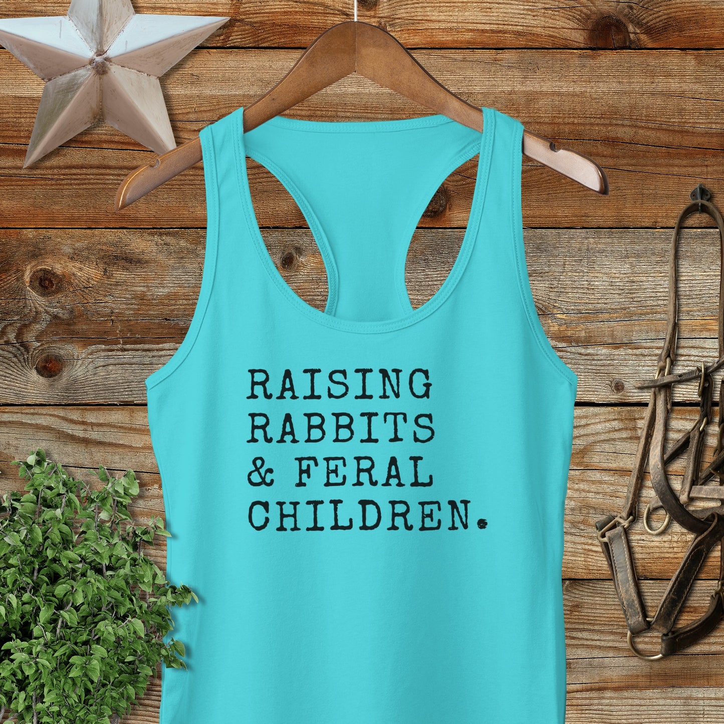 Raising Rabbits & Feral Children Racerback Tank