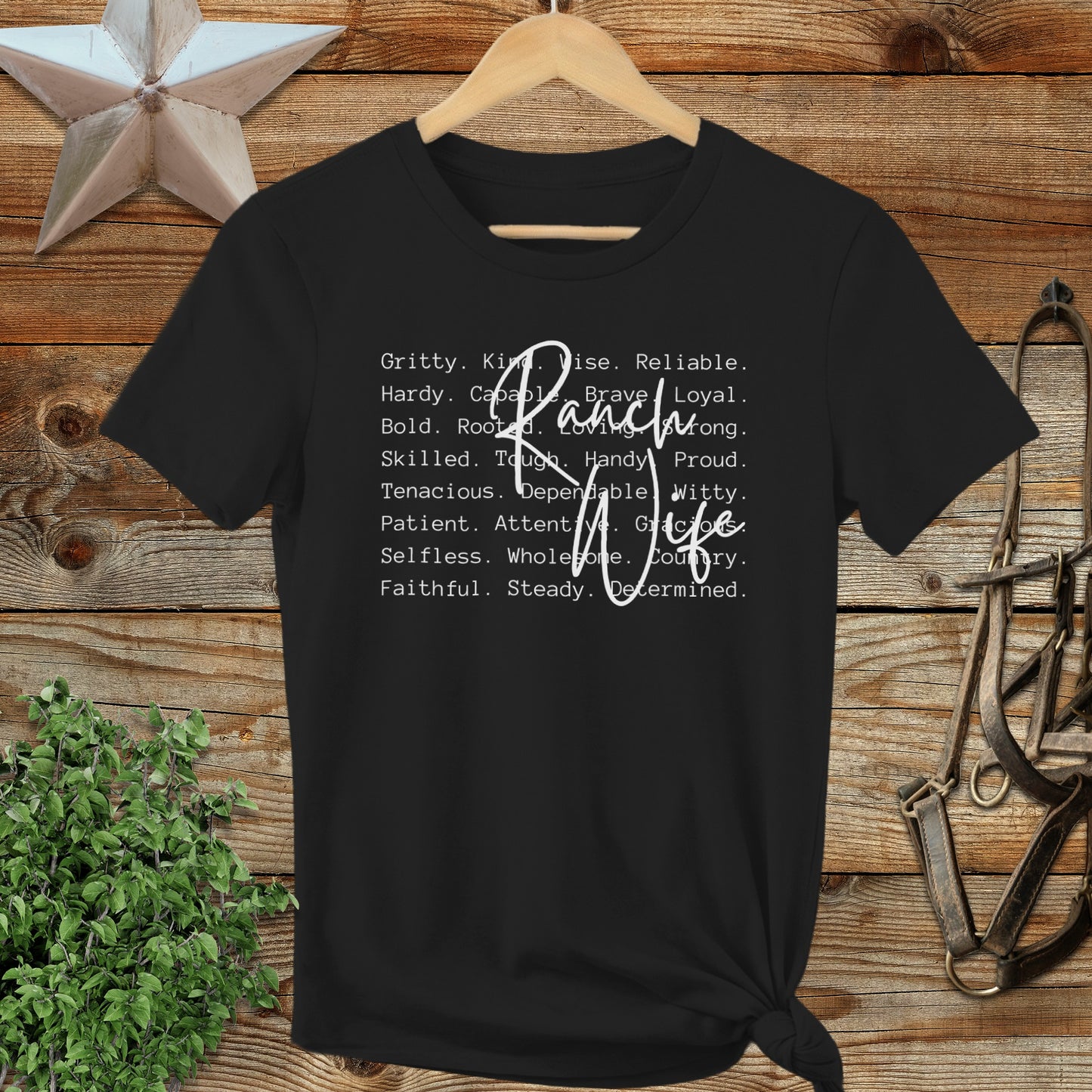 Ranch Wife Words Ladies Tee